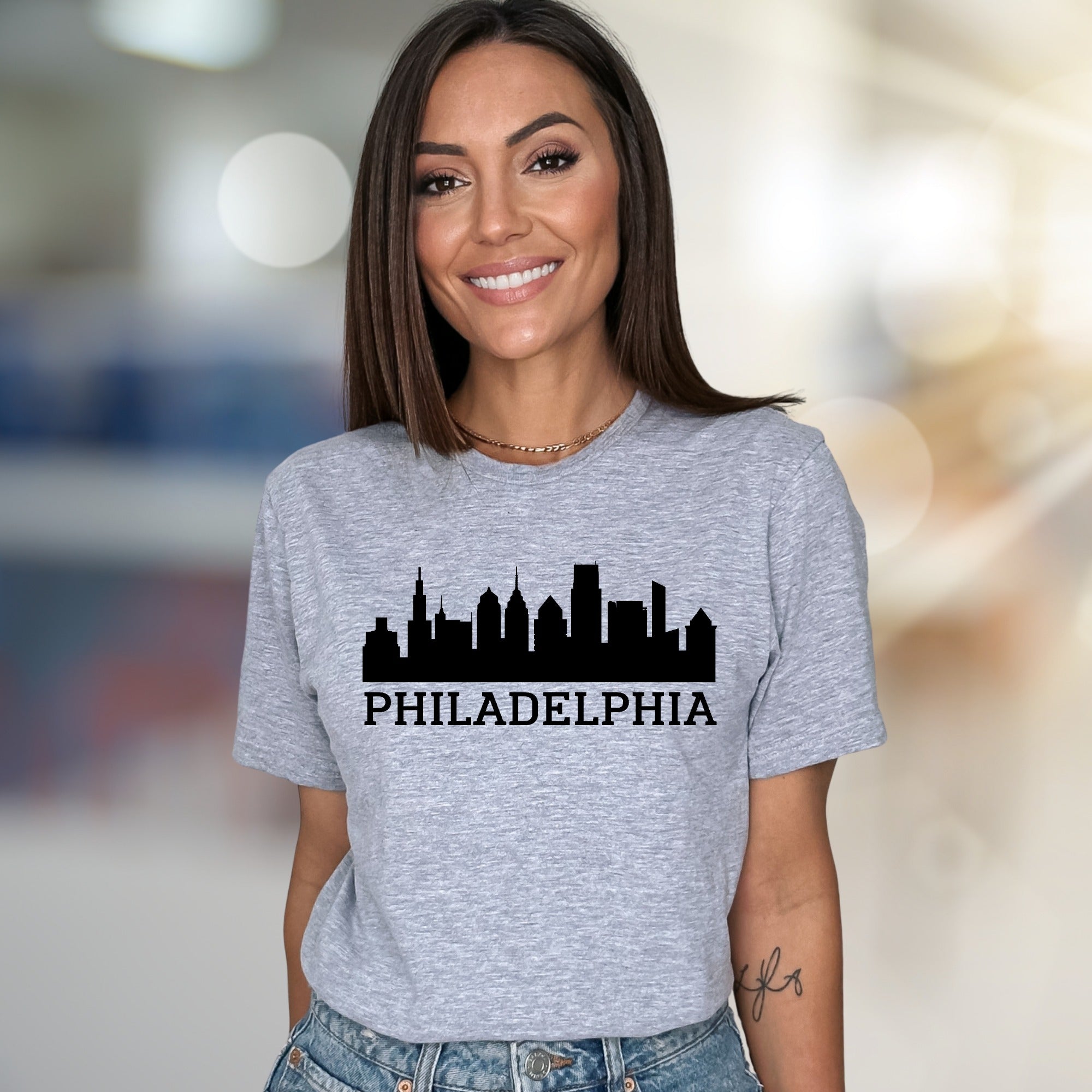 Philadelphia Skyline Cityscape Graphic Tee, a Urban Style Pick for Travelers