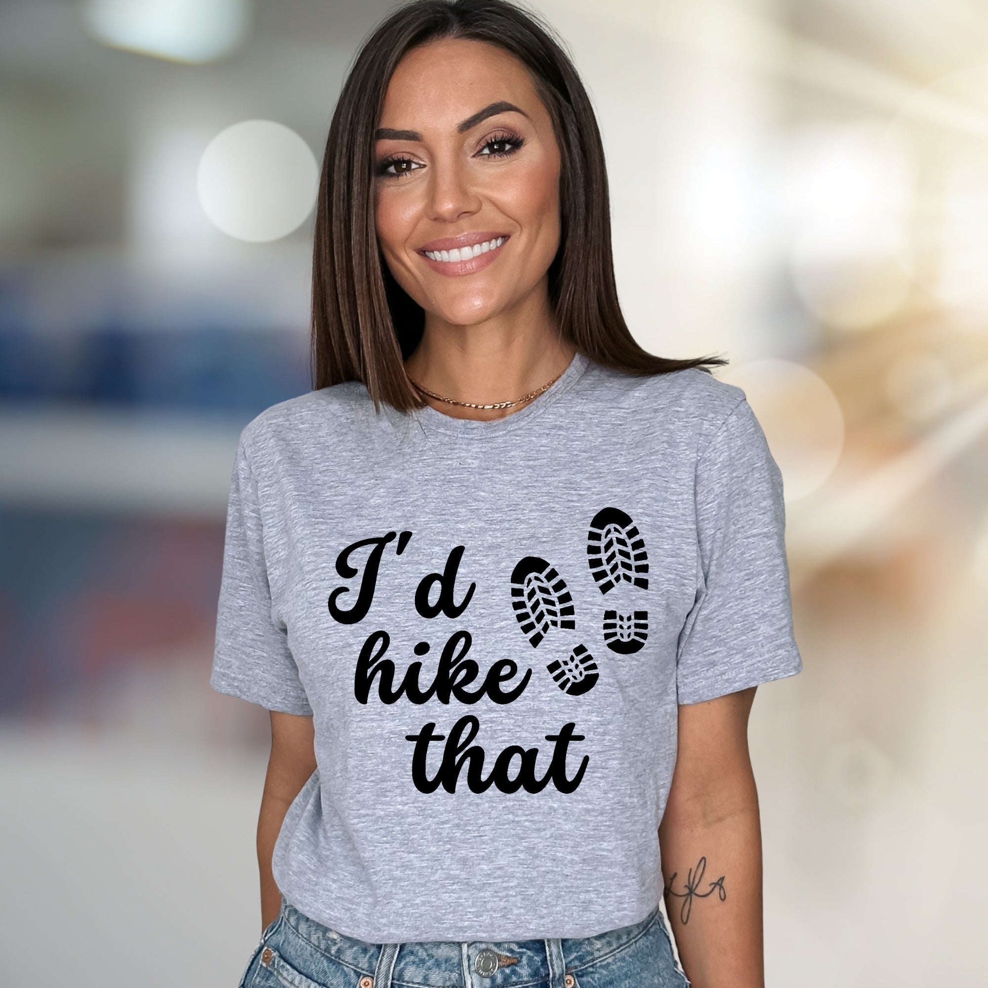 "I'd hike that" Hiking Enthusiast Graphic Tee, an Outdoor Adventure Pick for Nature Lovers