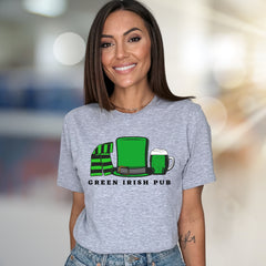 "GREEN IRISH PUB" Irish Celebration Graphic Tee, a St. Paddy's Day Pick for Enthusiasts