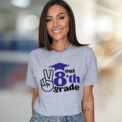 "Peace Out 8th Grade" Graduation Graphic Tee, a Celebration Pick for Students