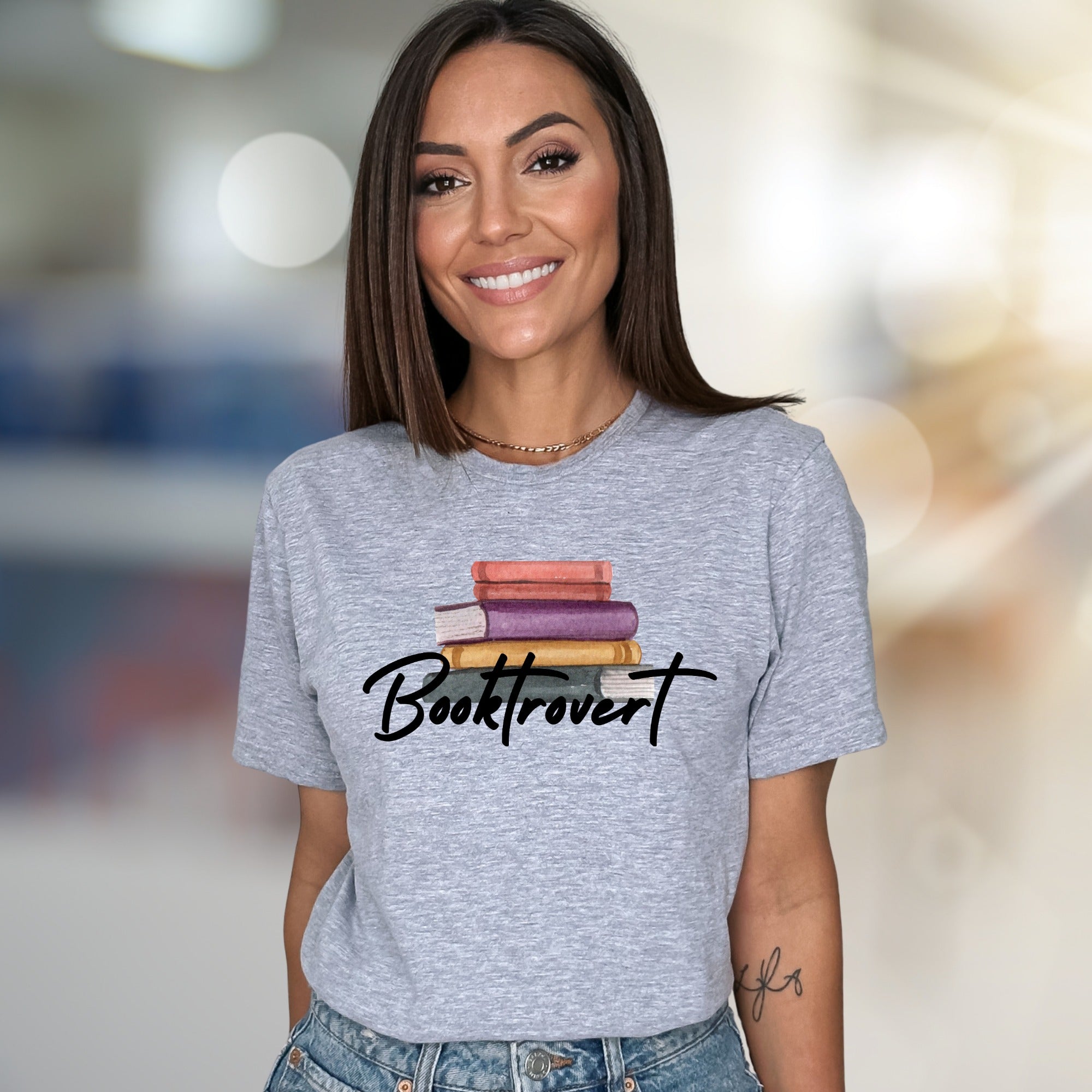 "Booktrovert" Book Lover Graphic Tee, a Cozy Niche Pick for Readers