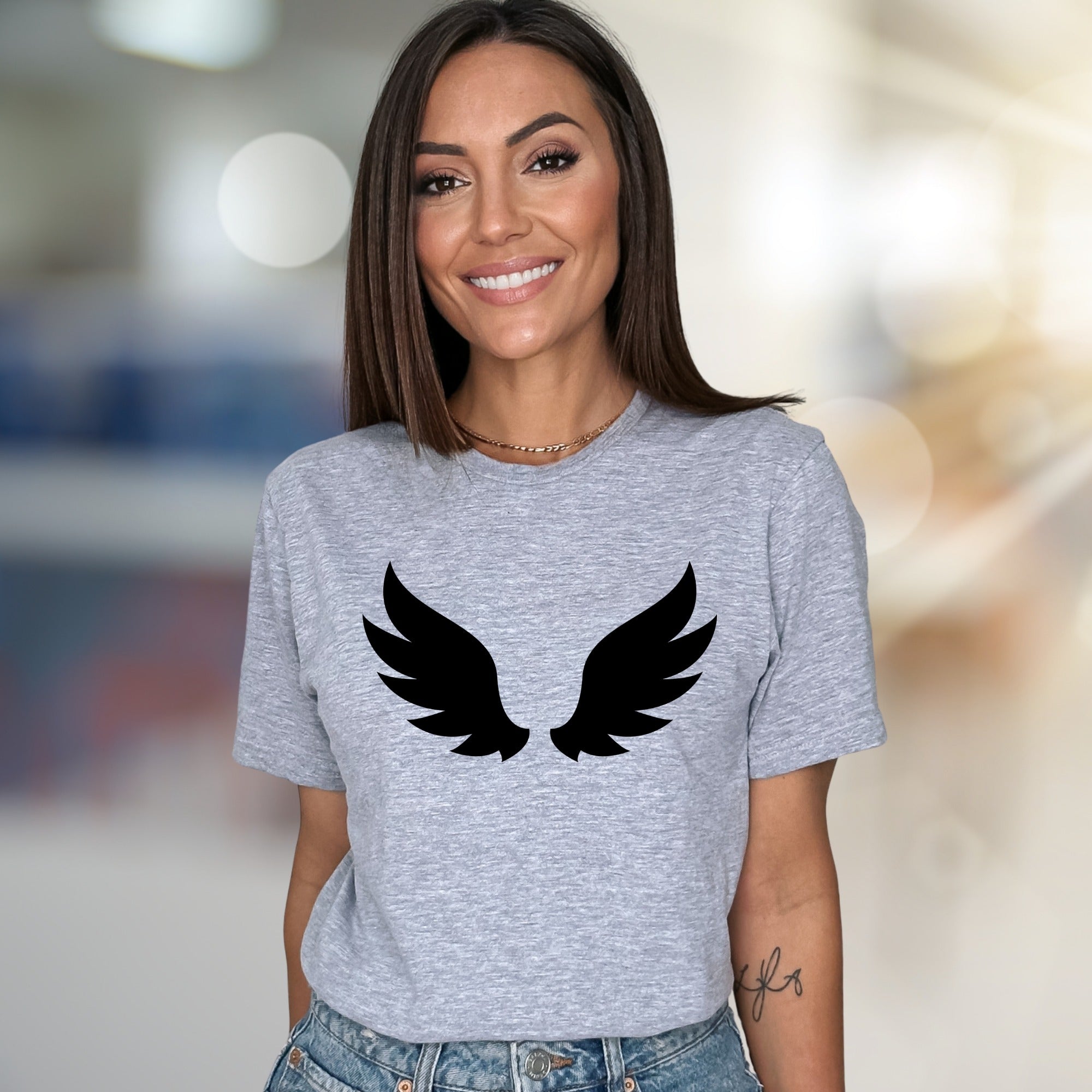 Angel Wings Graphic Tee, a Serene Statement Unisex Adult T-Shirt