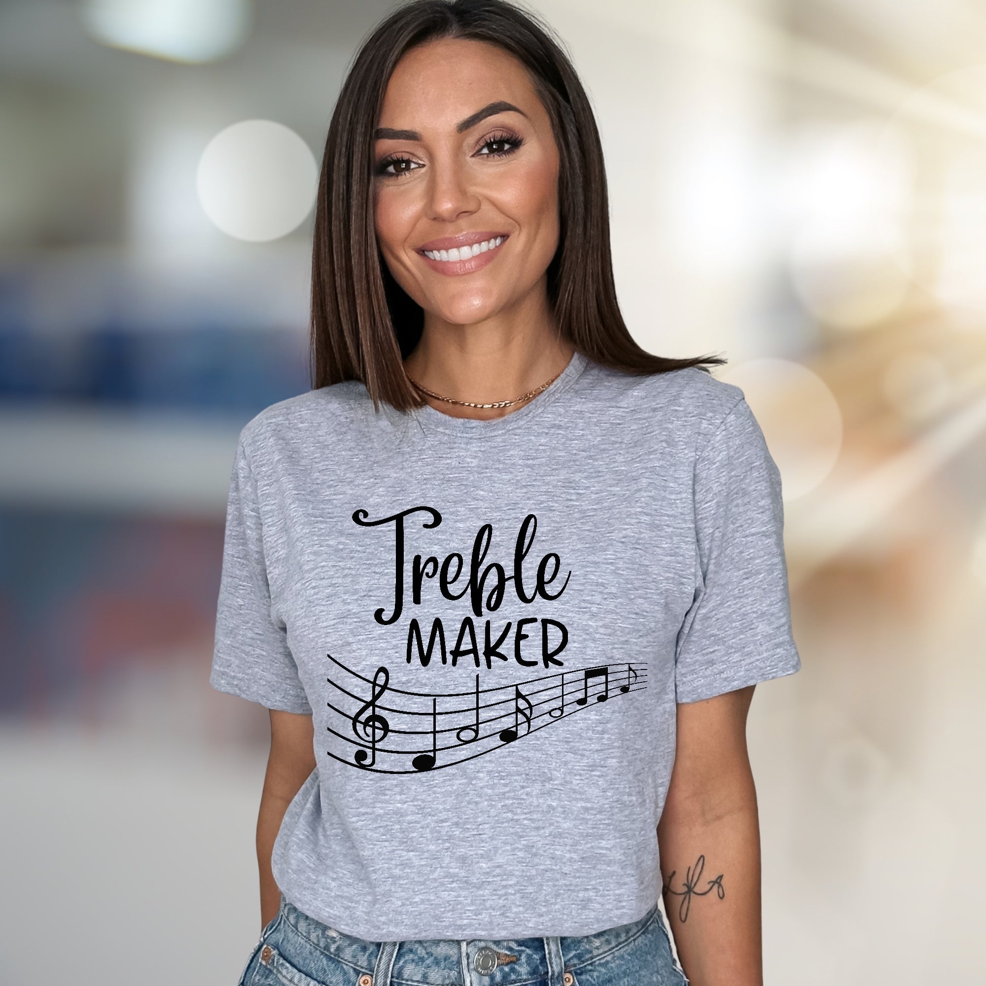 "Treble Maker" Music Staff Graphic Tee, a Playful Pick for Music Lovers