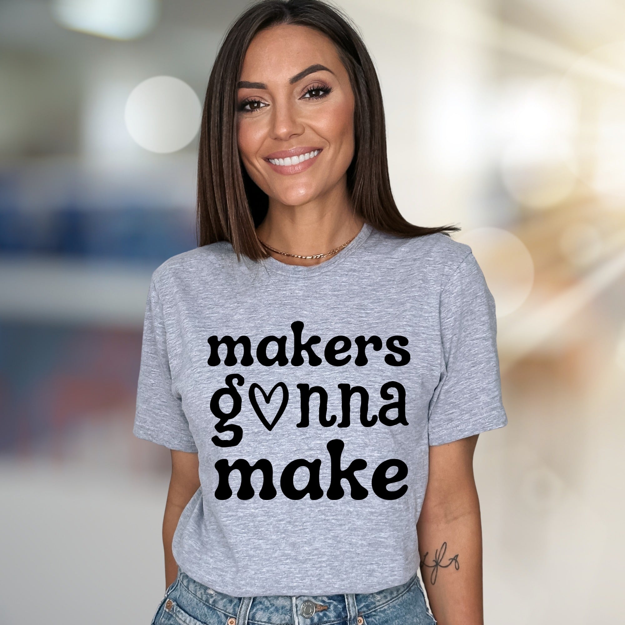 "Makers Gonna Make" Crafty Spirit Graphic Tee, an Artisan Pick for Creators