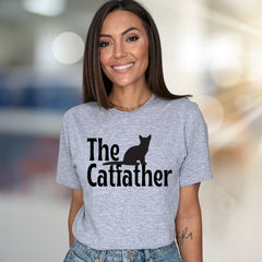 "The Catfather" Whimsical Cat Graphic Tee, a Feline Fan's Pick for Everyday Style