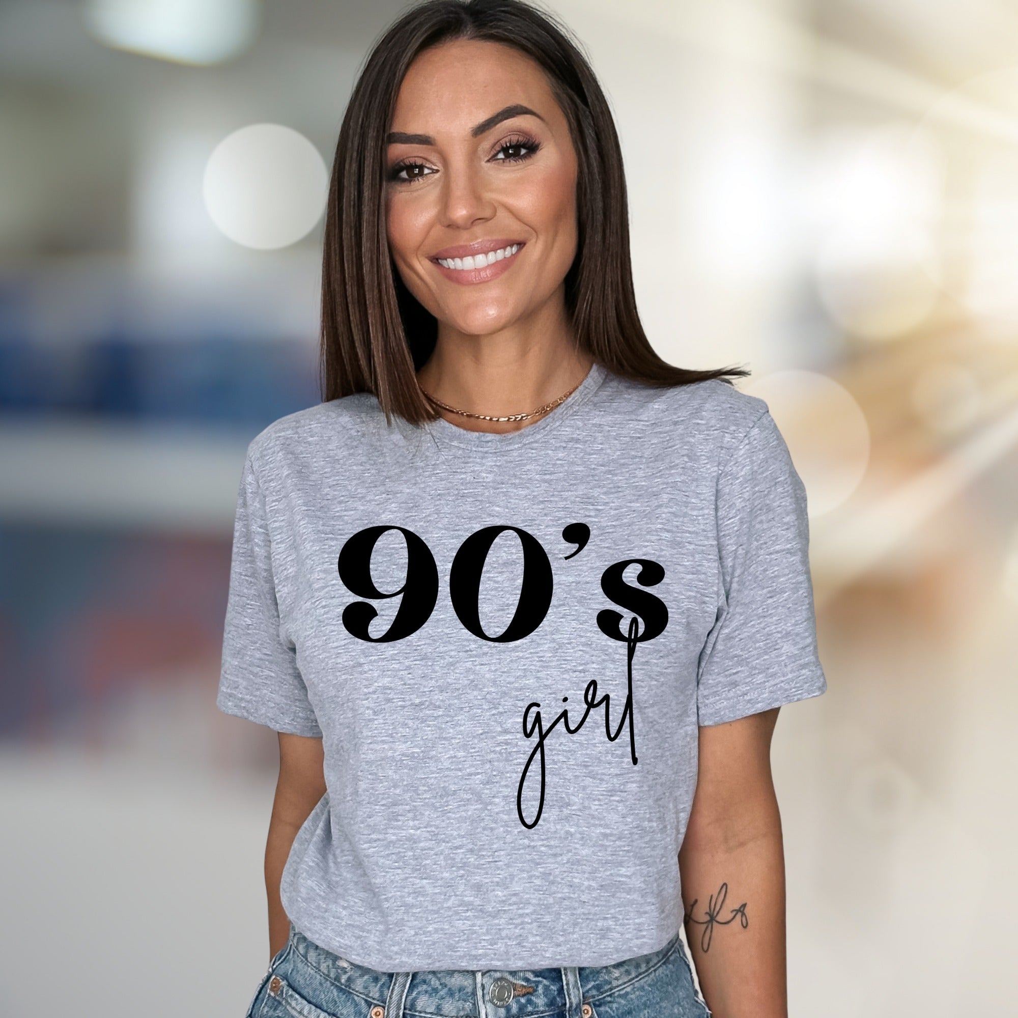 "90's girl" Retro Graphic Tee, a Nostalgic Pick for Style Enthusiasts