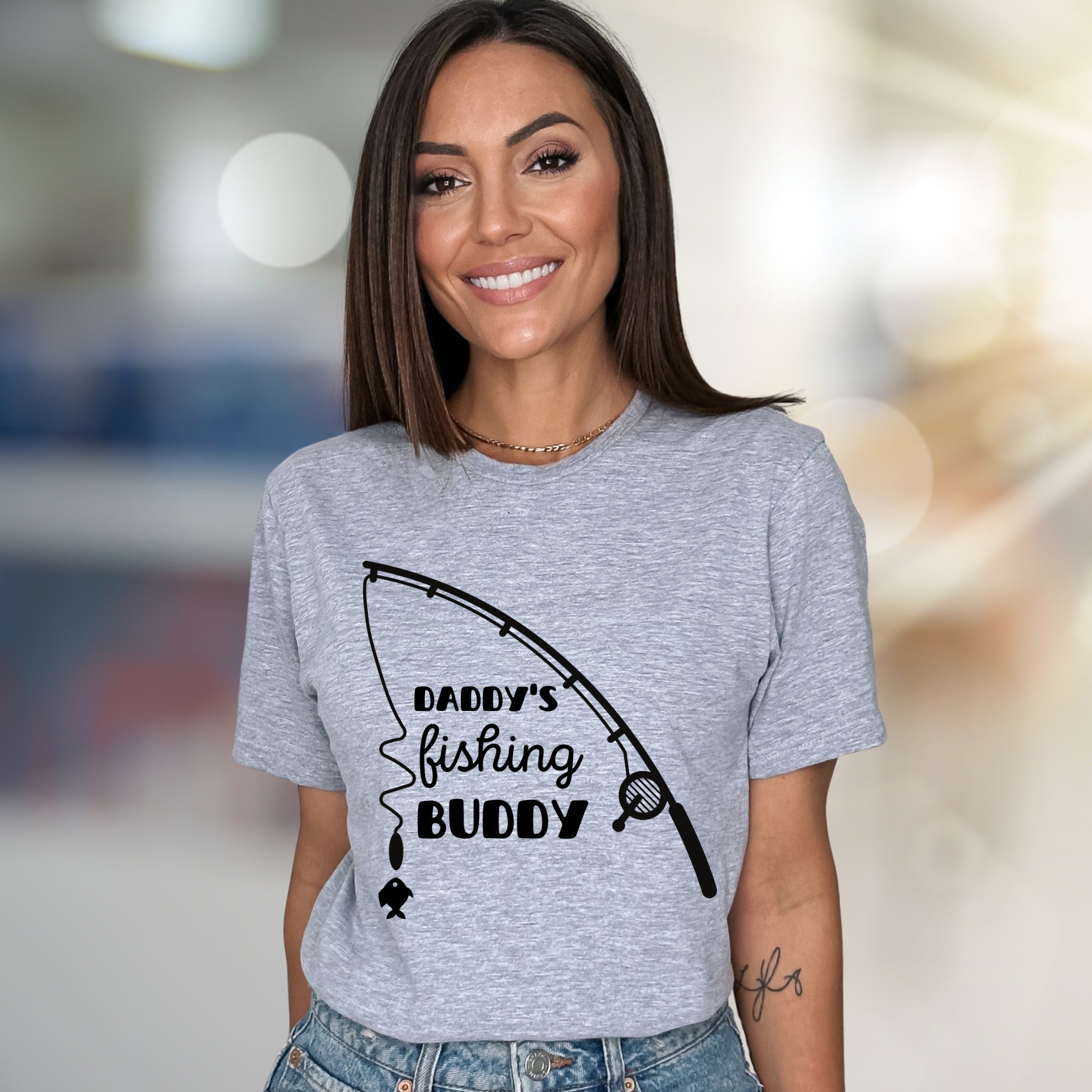 "Daddy's Fishing Buddy" Angler Graphic Tee, a Heartfelt Pick for Fishing Enthusiasts