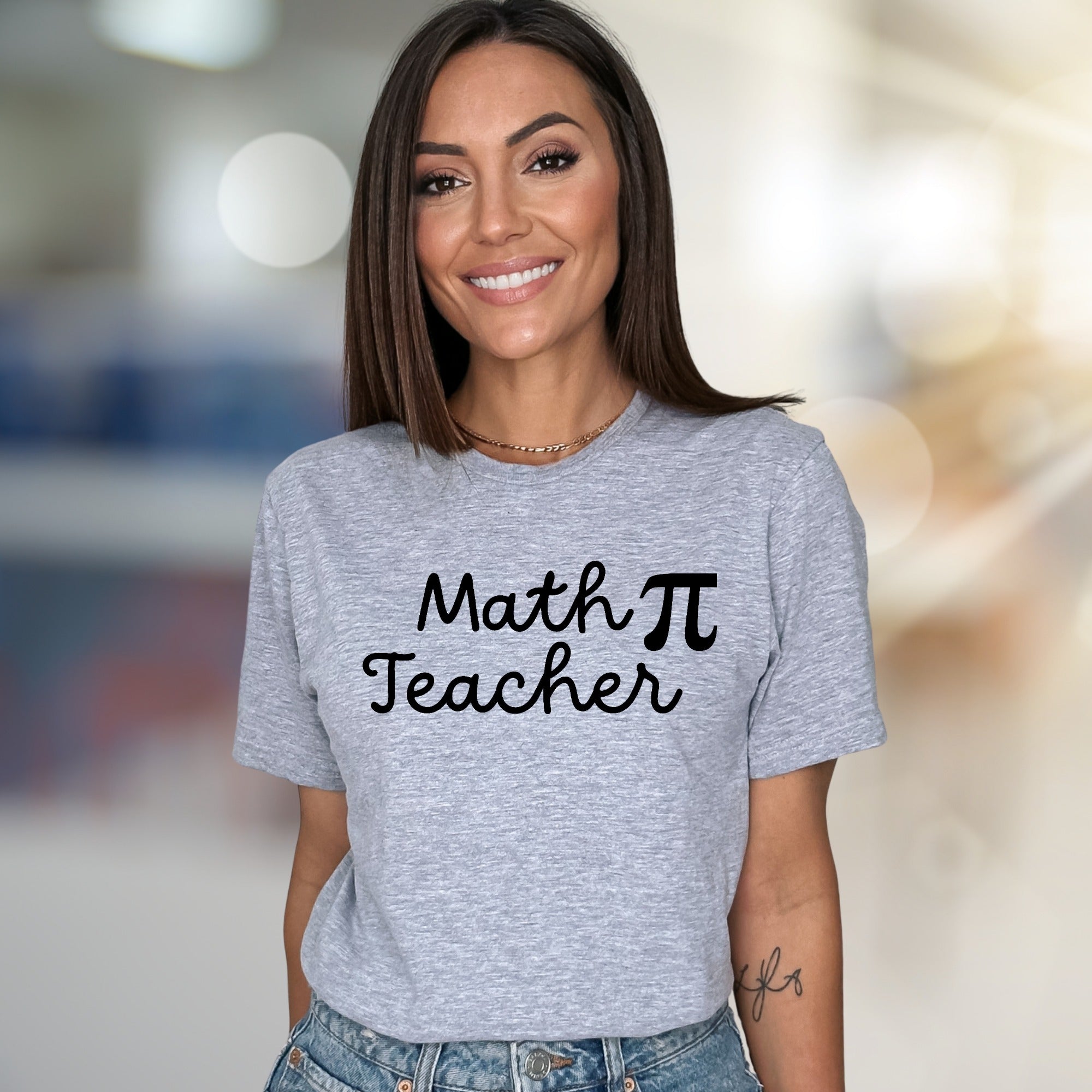 "Math Pi Teacher" Funny Educator Graphic Tee, a Witty School Pick for Teachers
