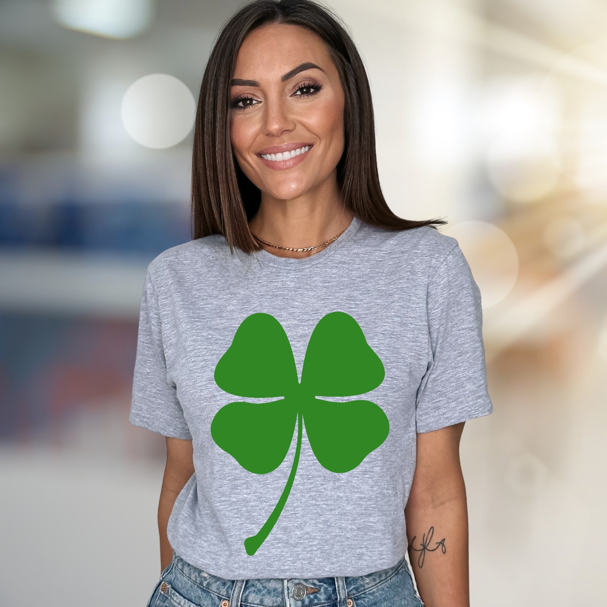 Four Leaf Clover Lucky Charm Graphic Tee, a St. Patrick's Day Pick for Everyone
