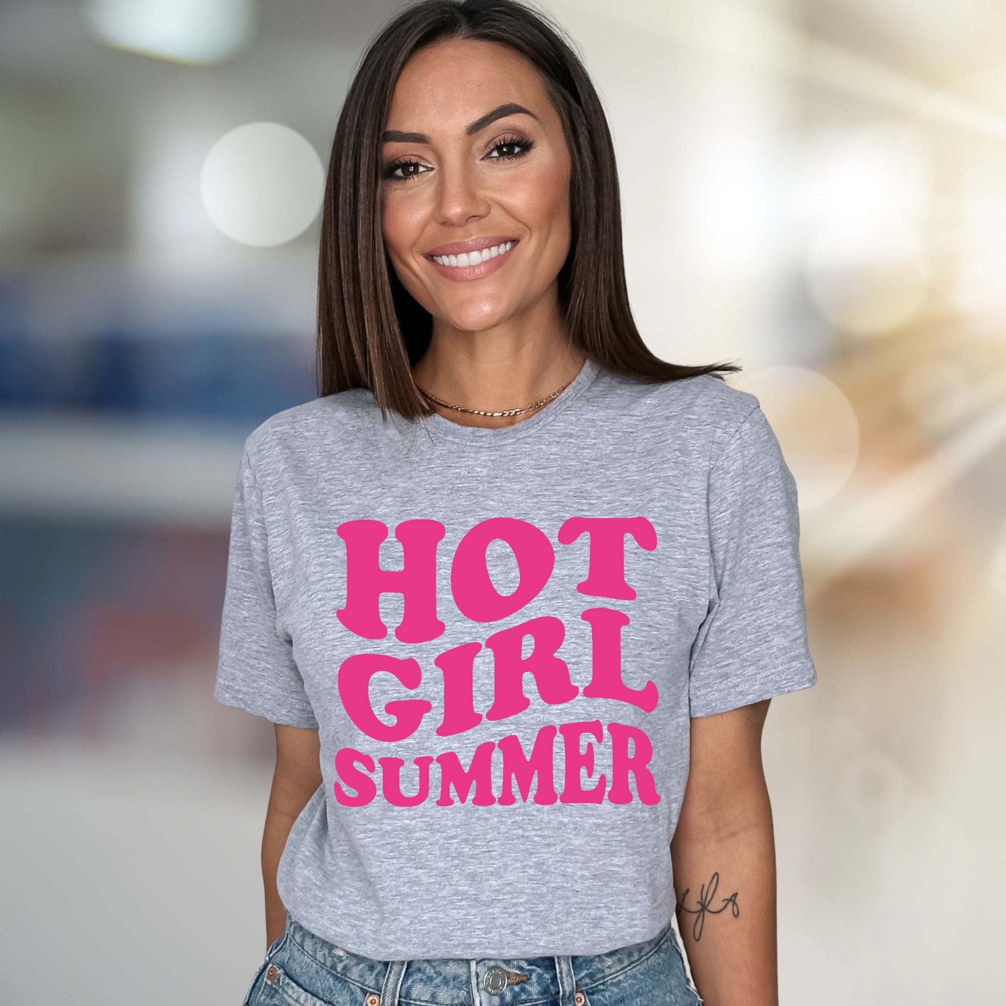 "Hot Girl Summer" Retro Graphic Tee, a Trendy Statement for Summer Lovers
