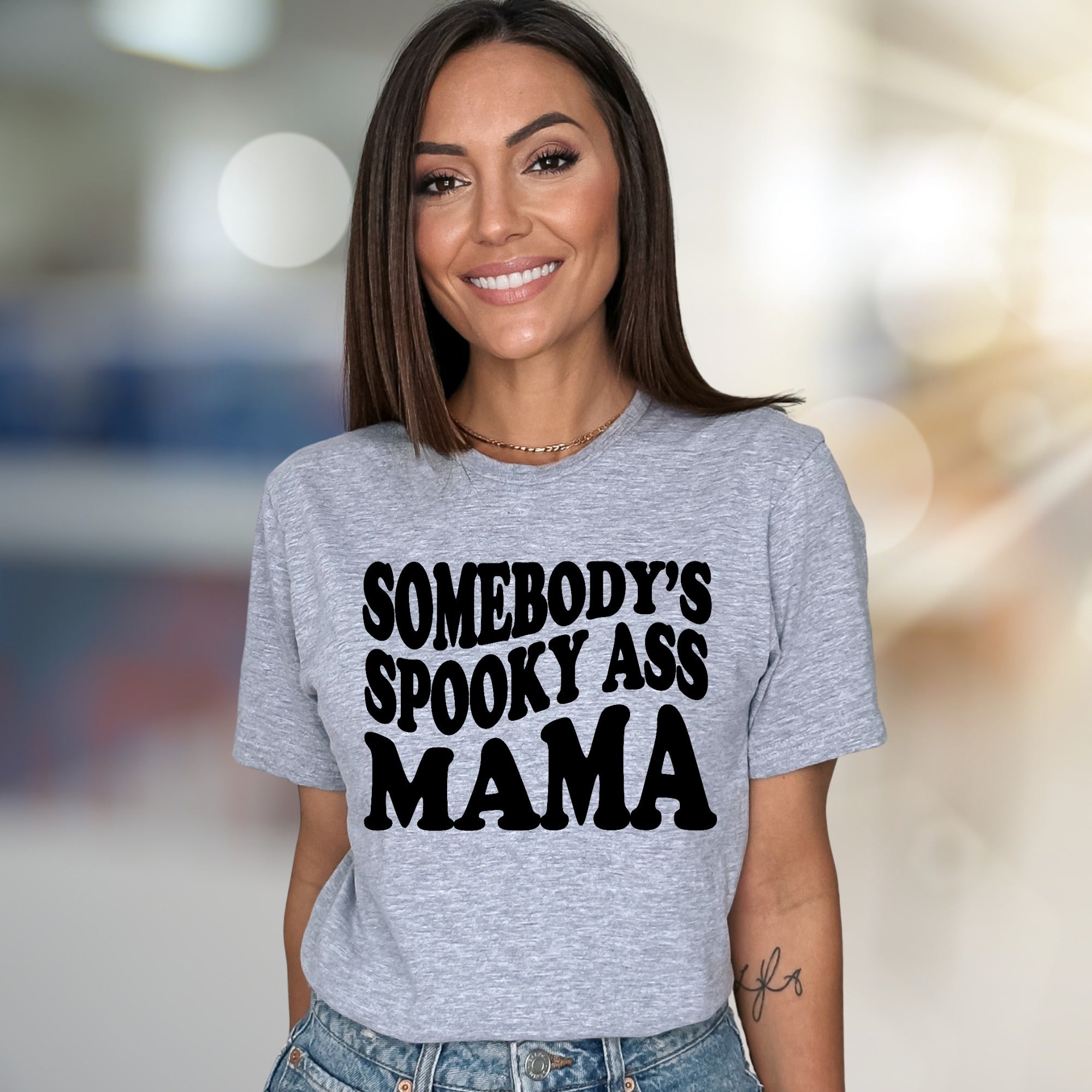 "Somebody's Spooky Ass Mama" Halloween Graphic Tee, a Fun Mama Pick for Casual Wear