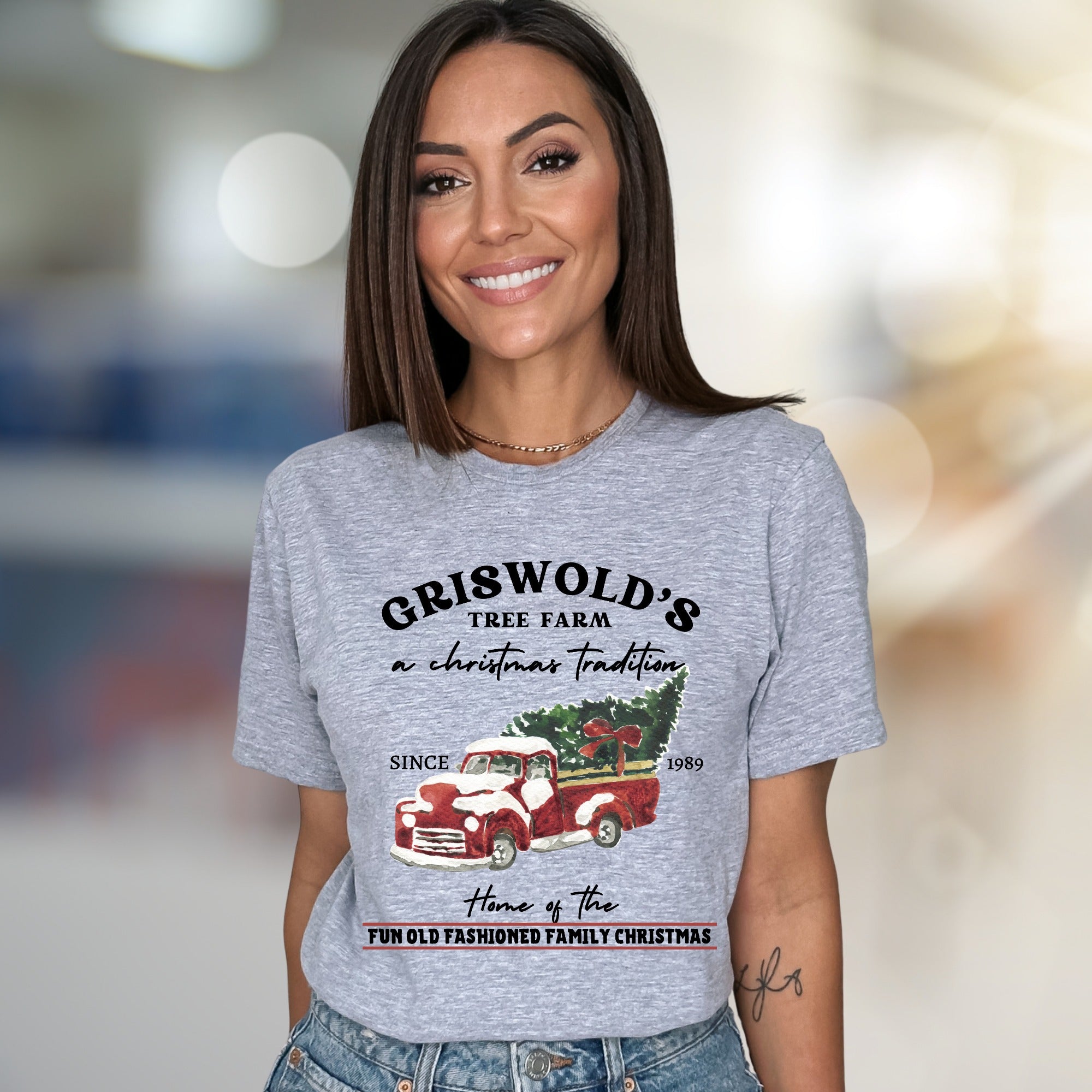 "Griswold's Tree Farm" Vintage Christmas Graphic Tee, a Festive Holiday Pick for Family Lovers