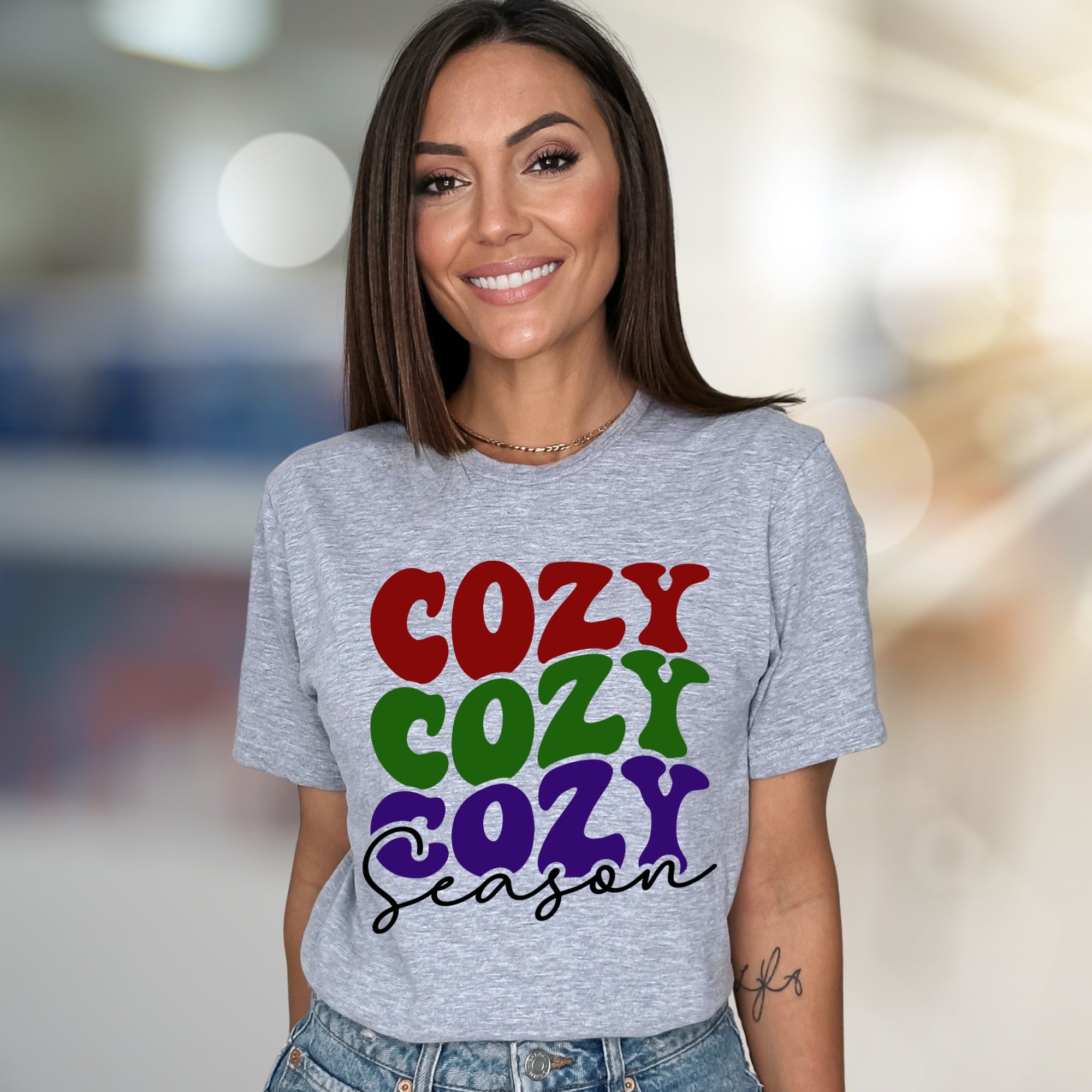 "Cozy Cozy Cozy Season" Retro Groovy Graphic Tee, a Comfort-First Unisex Pick