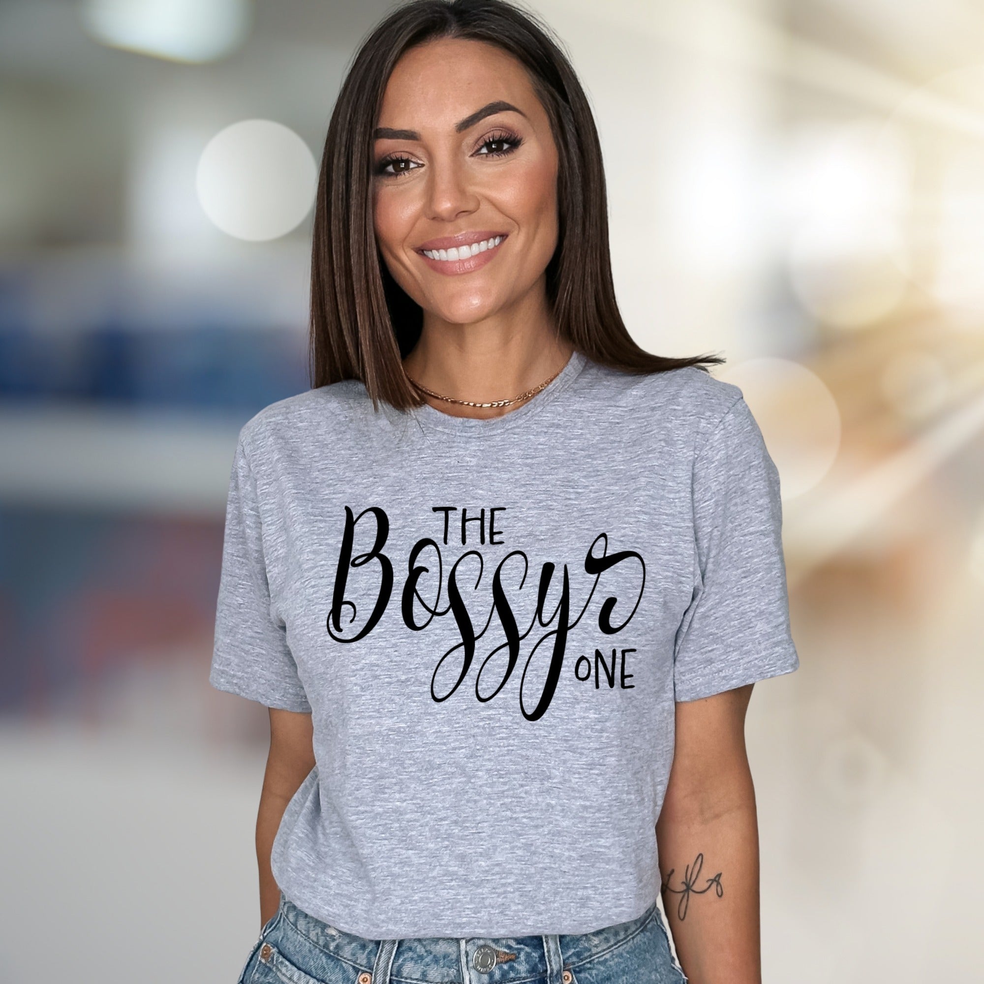 "THE Bossy ONE" Confident Chic Graphic Tee, a Statement Pick for Empowered Individuals