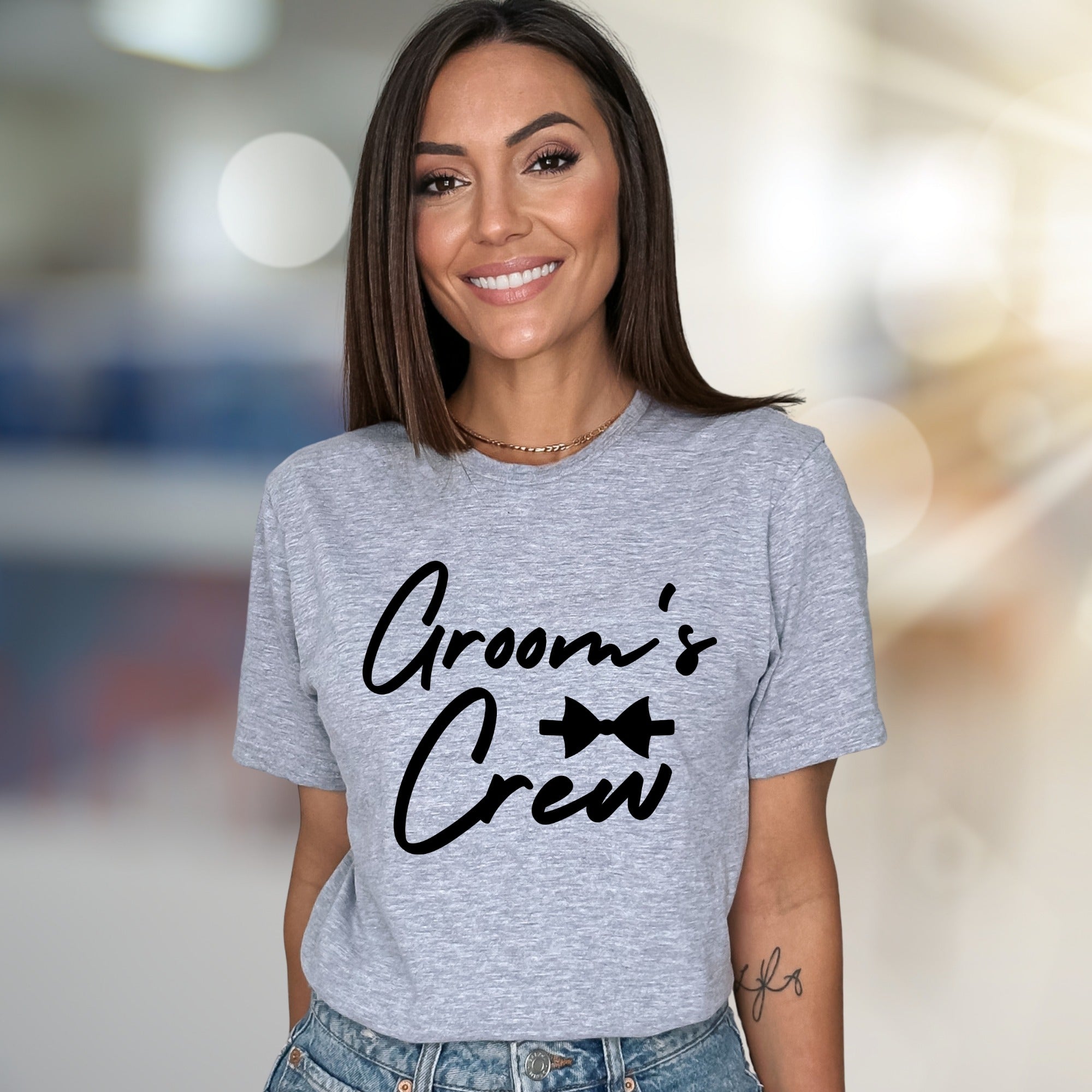 "Groom's Crew" Wedding Party Graphic Tee, a Bridal Party Pick for Celebration Bonds