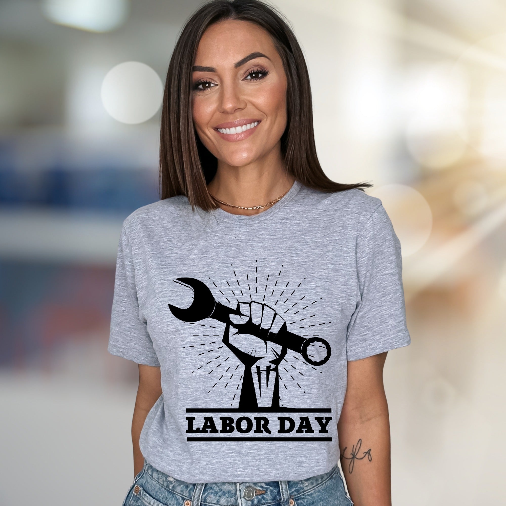"Labor Day" Empowering Graphic Tee, a Celebration Pick for Hard Workers