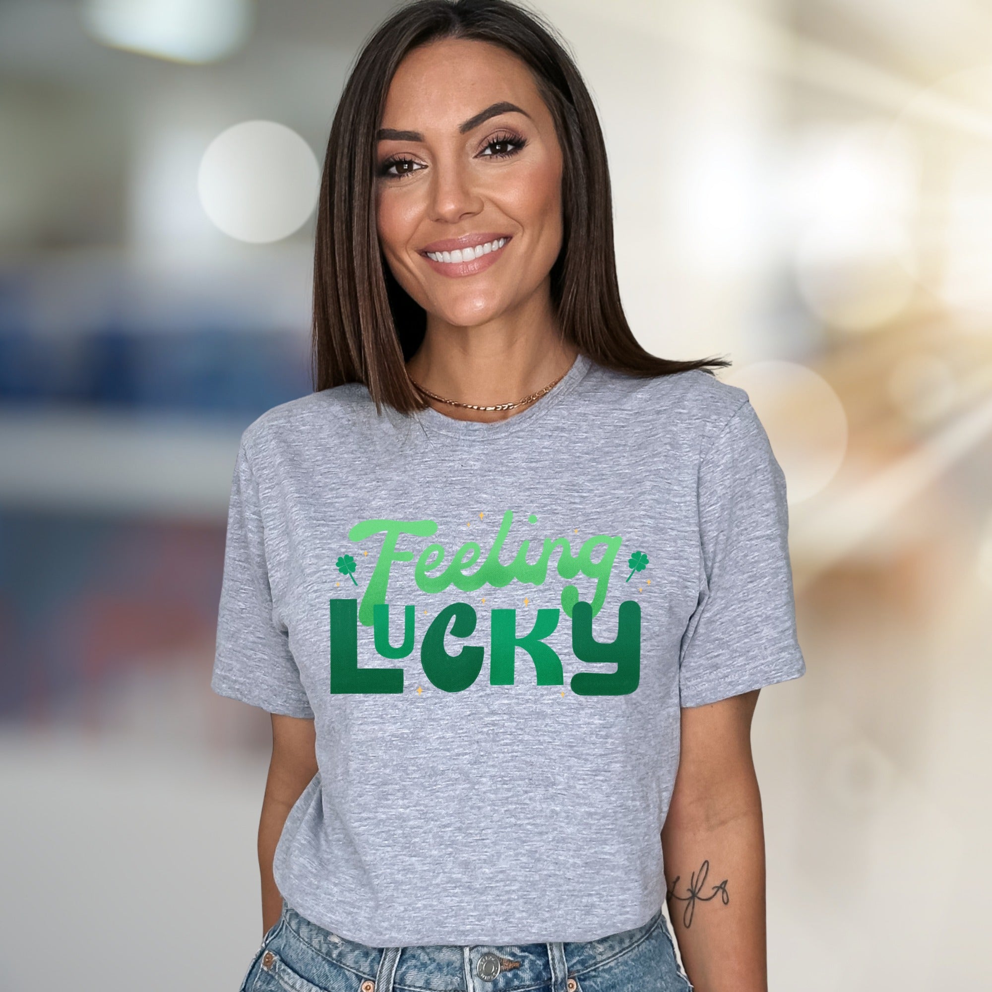 "Feeling Lucky" Whimsical Graphic Tee, a St. Patrick's Day Pick for Everyone