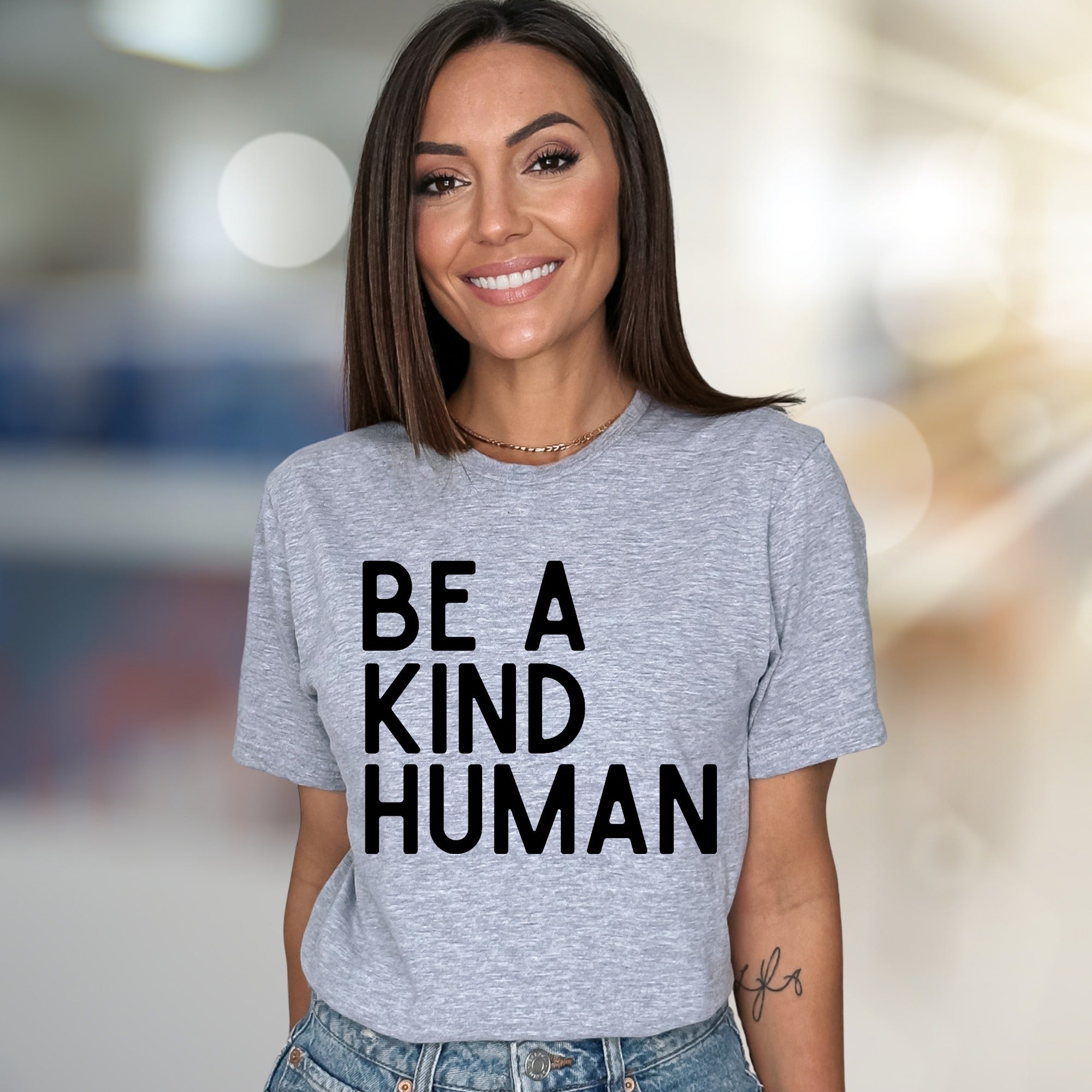 "BE A KIND HUMAN" Inspirational Graphic Tee, a Positive Vibe for Everyone