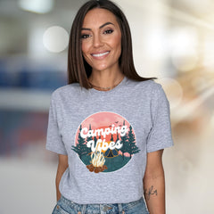 "Camping Vibes" Outdoor Graphic Tee, a Nature-Inspired Pick for Adventurers