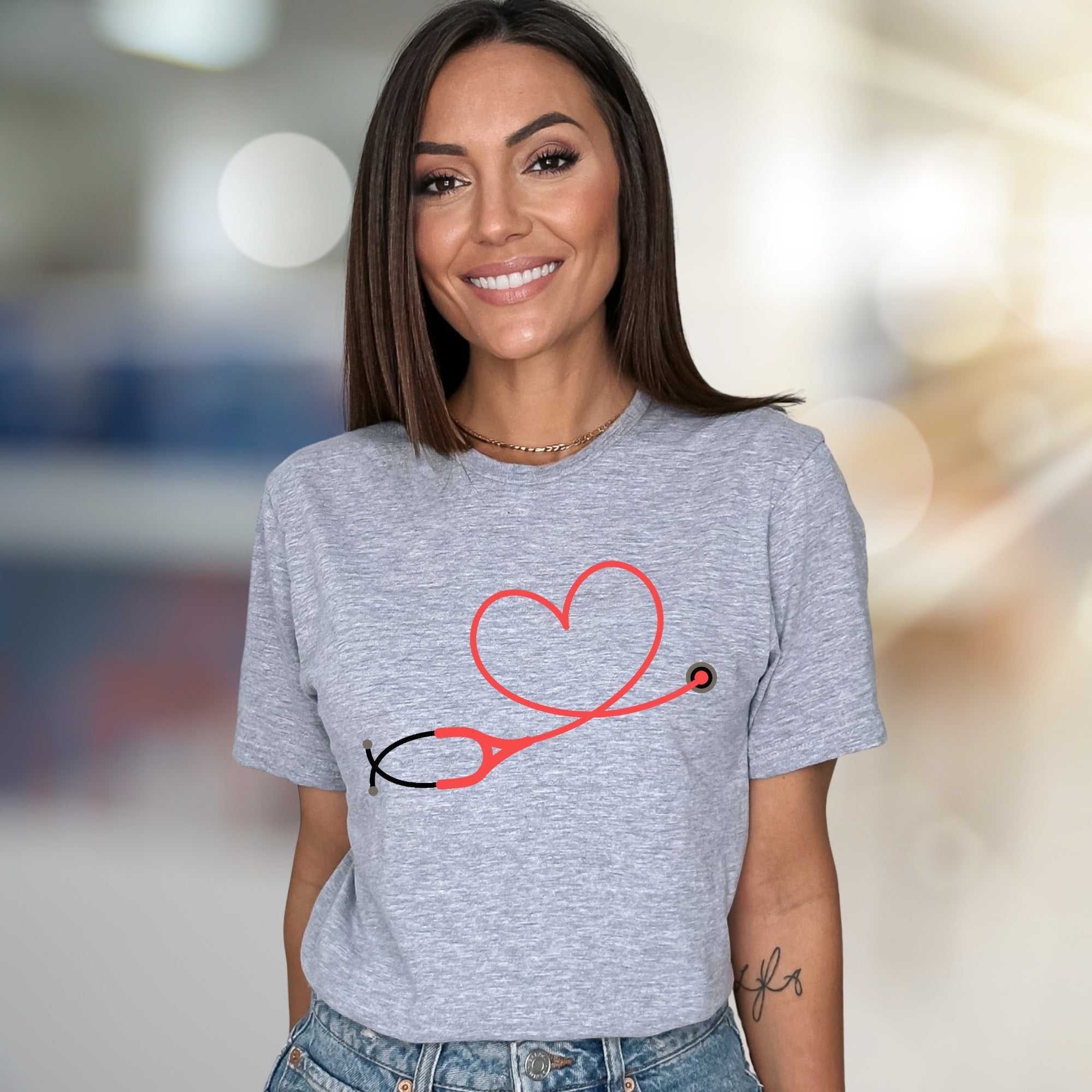 Heart Stethoscope Medical Graphic Tee, a Caring Healthcare Pick for Everyone