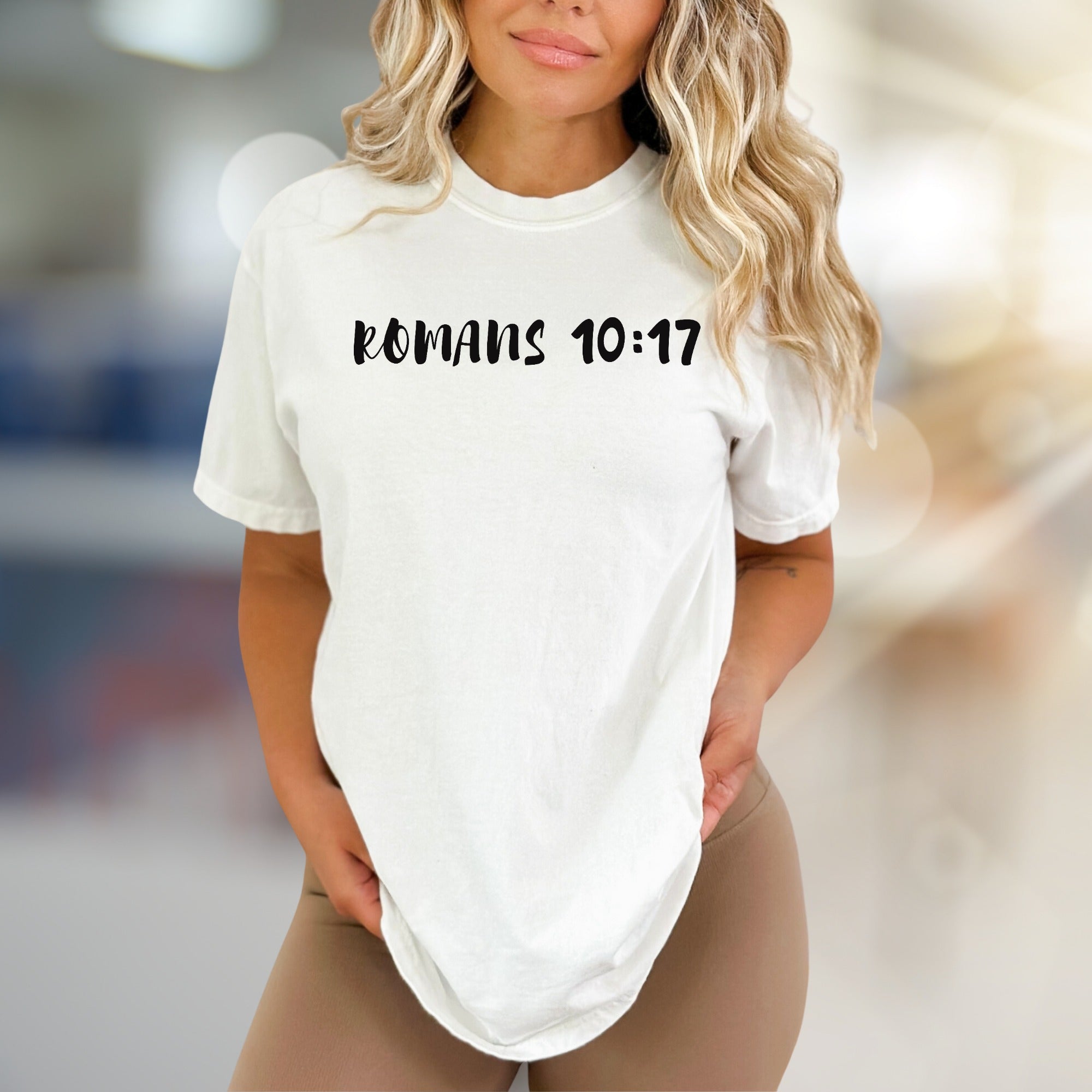 "ROMANS 10:17" Faith Scripture Graphic Tee, a Spiritual Pick for Believers