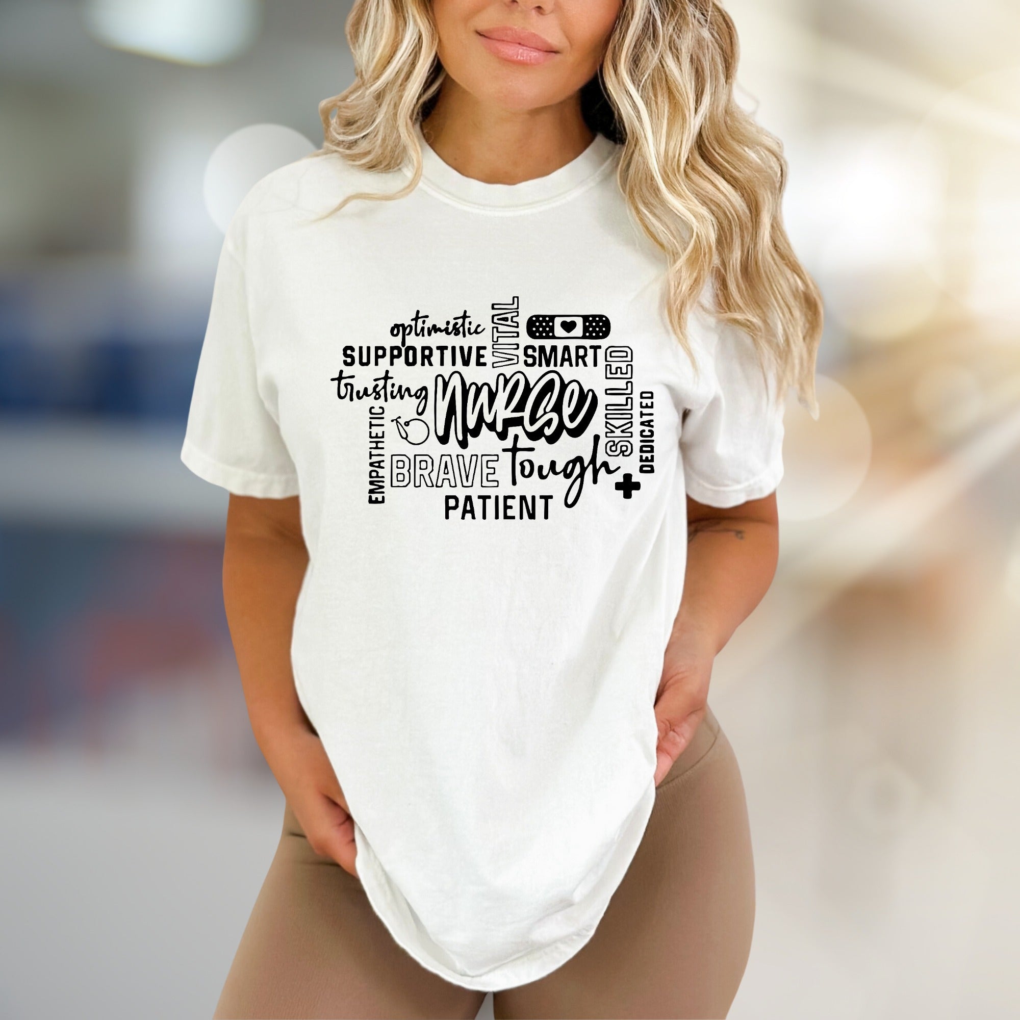 "Nurse" Word Cloud Graphic Tee, a Heartfelt Gift for Healthcare Heroes