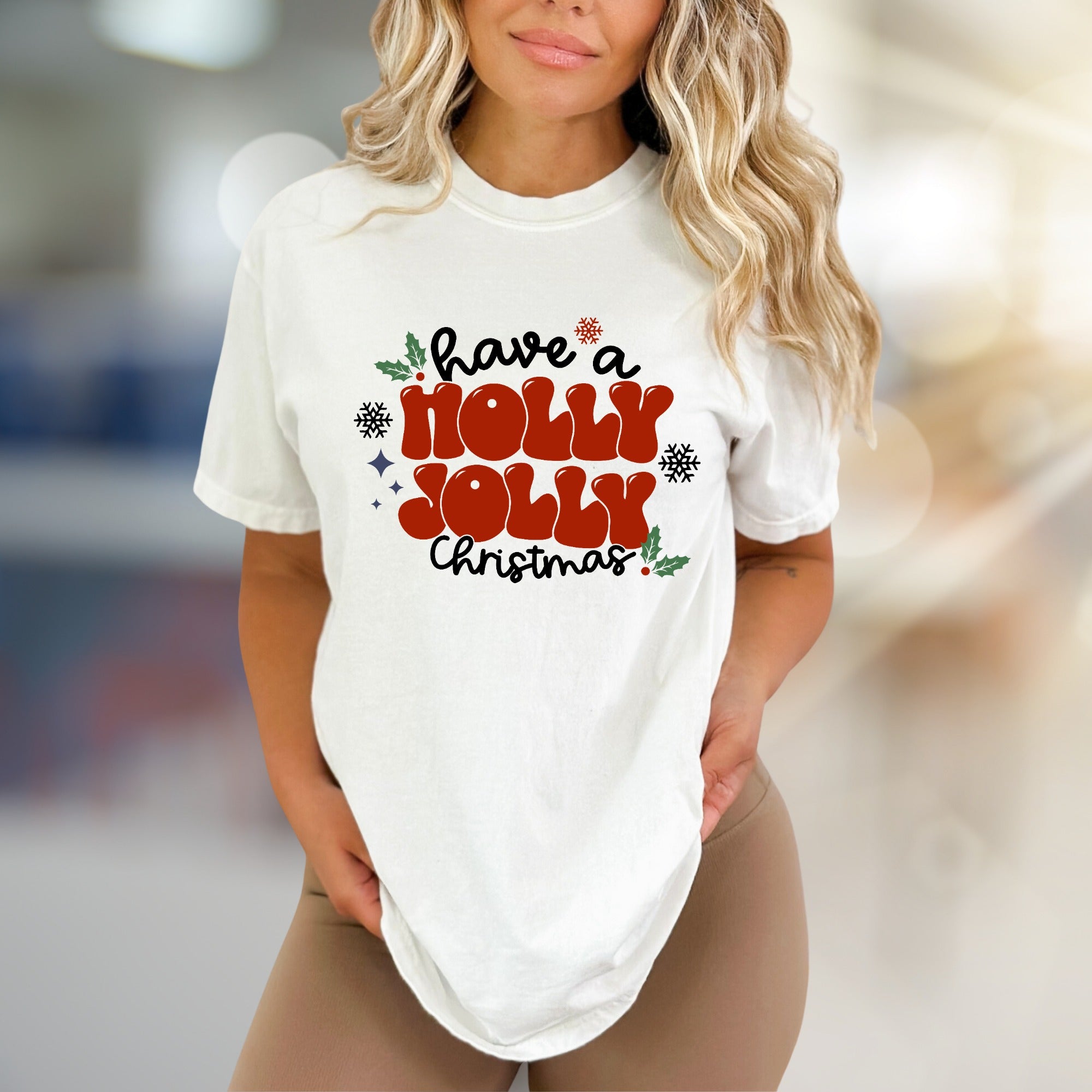 "Have a Holly Jolly Christmas" Retro Holiday Graphic Tee, a Festive Pick for Celebrate