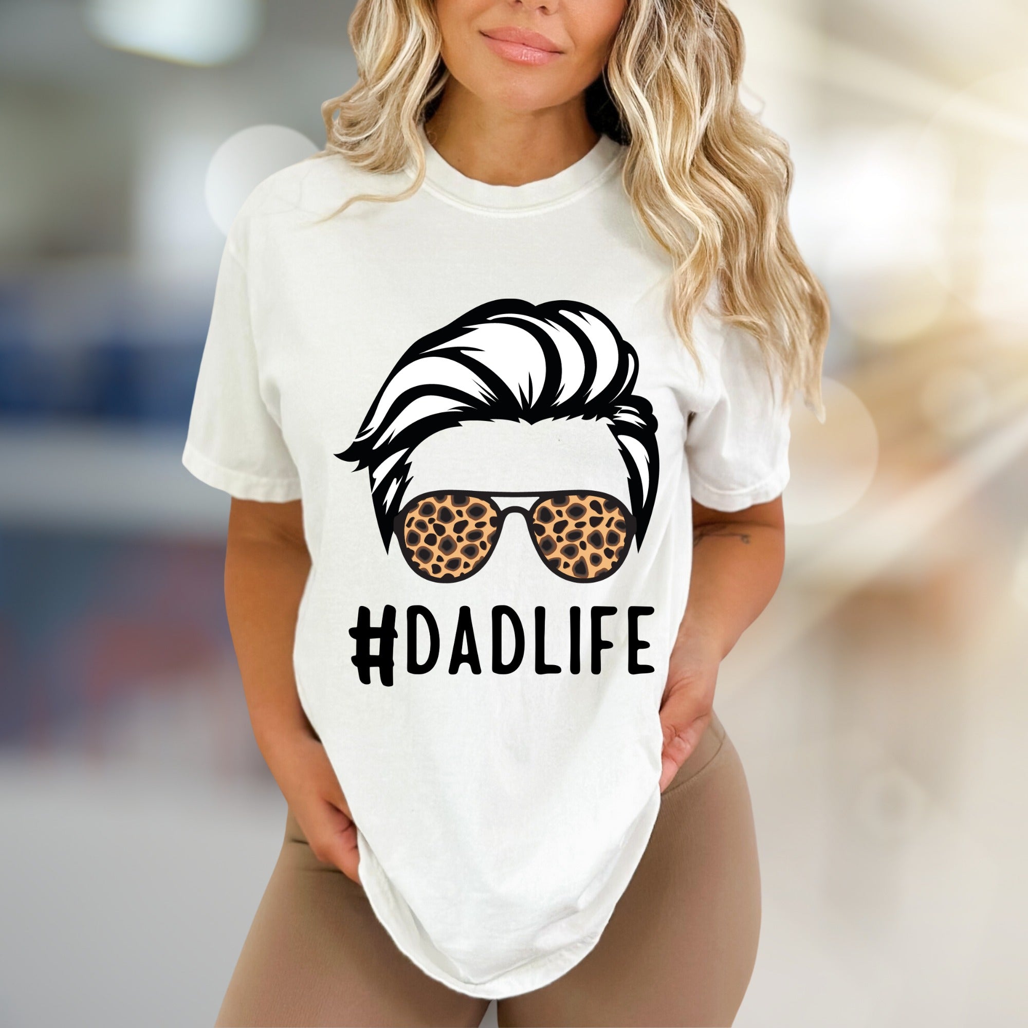 #DADLIFE Leopard Print Sunglasses Graphic Tee, a Father's Day Pick for Cool Dads
