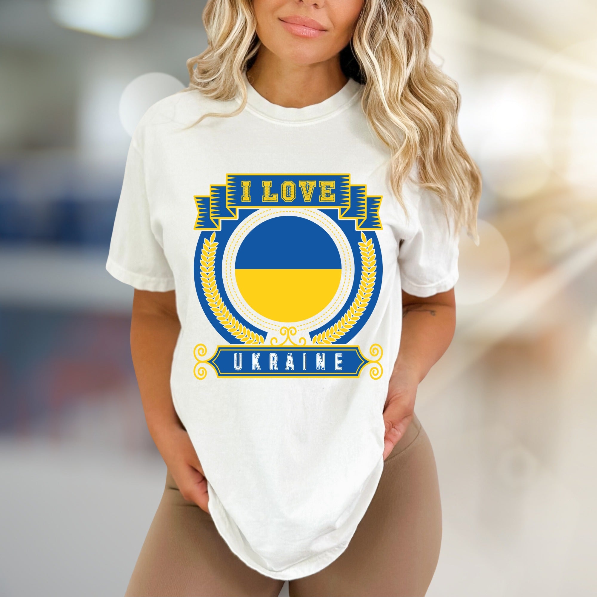"I Love Ukraine" Patriot Flag Graphic Tee, a Heritage Pick for Supporters