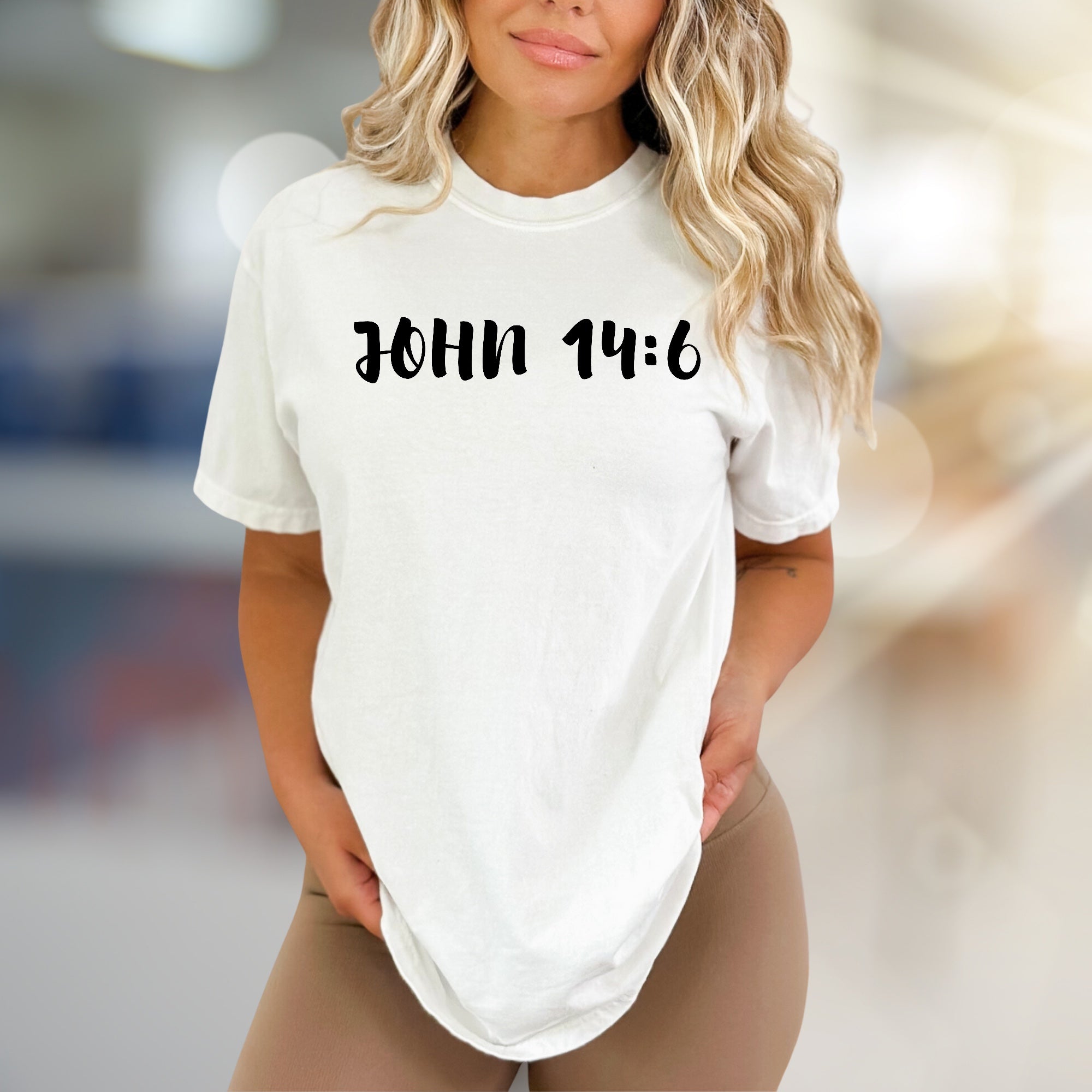 "John 14:6" Scriptural Graphic Tee, an Inspirational Pick for Believers