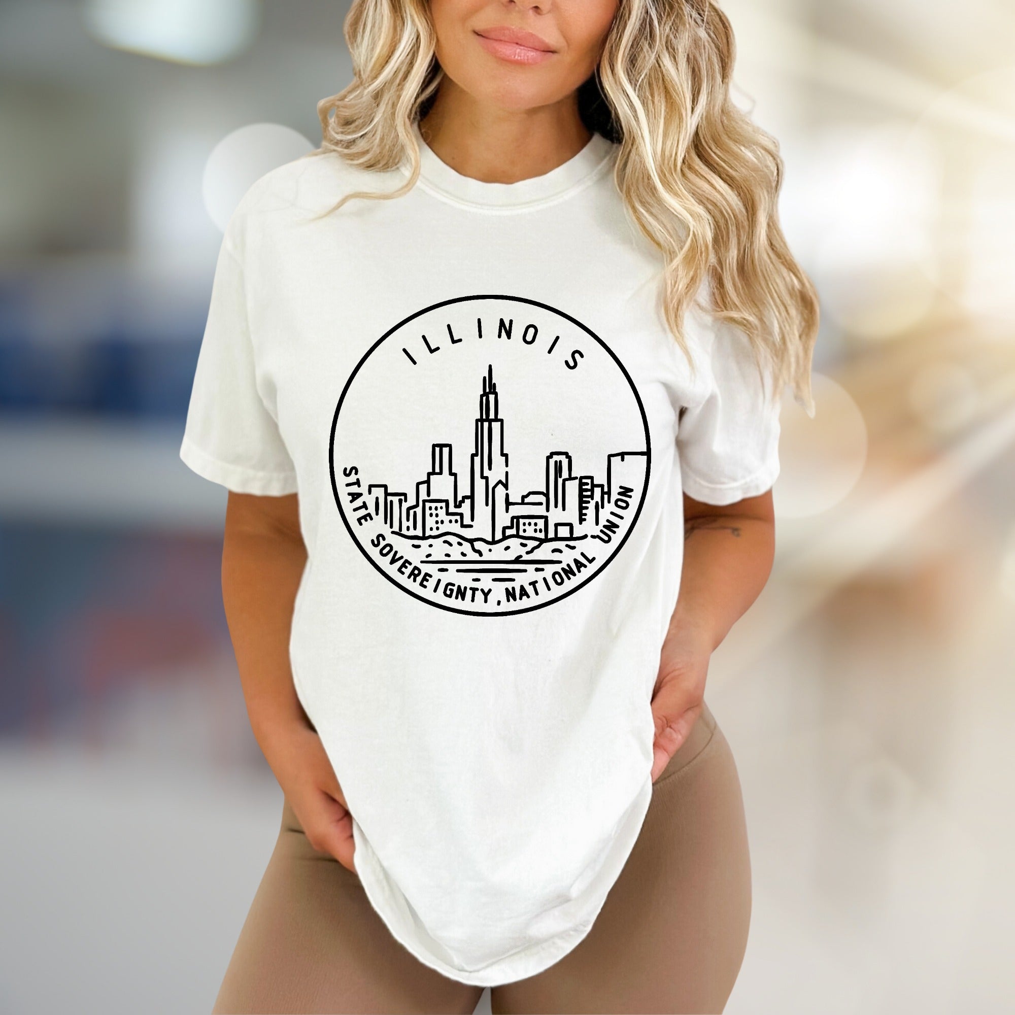 "ILLINOIS STATE SOVEREIGNTY, NATIONAL UNION" Skyline Graphic Tee, a Heritage Pick