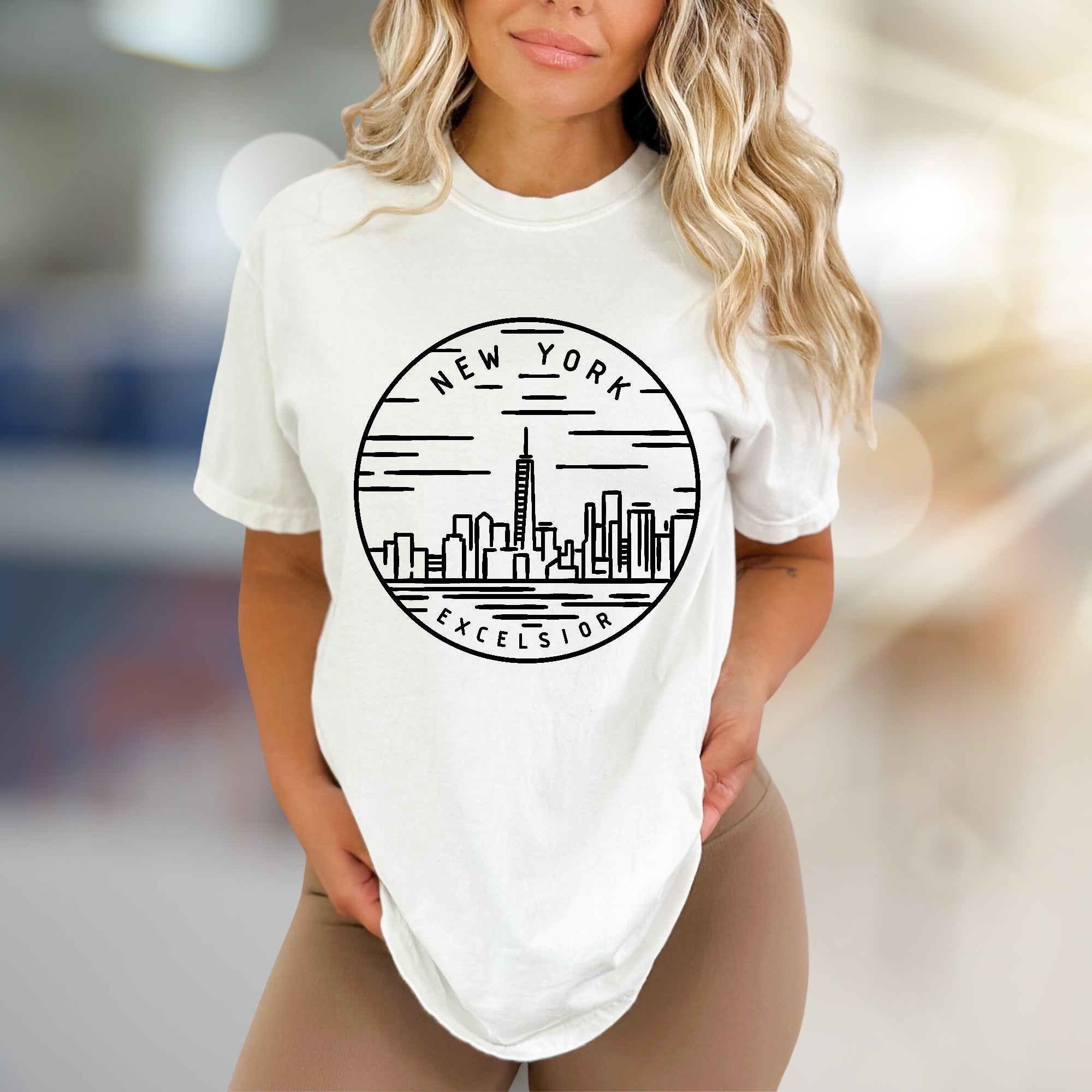 "NEW YORK EXCELSIOR" Cityscape Graphic Tee, an Urban Pride Pick for Trendsetters