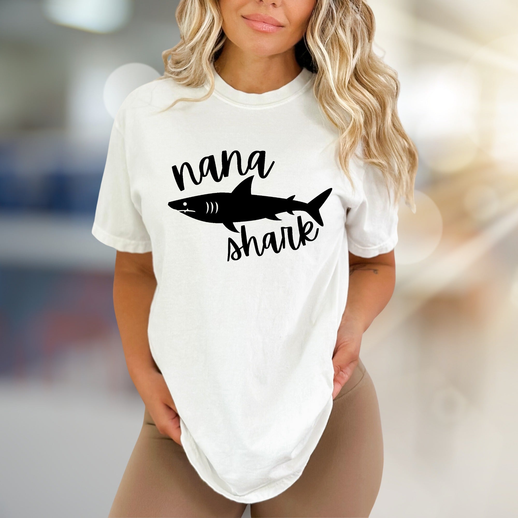 "Nana Shark" Family Fun Graphic Tee, a Heartfelt Pick for Grandmothers