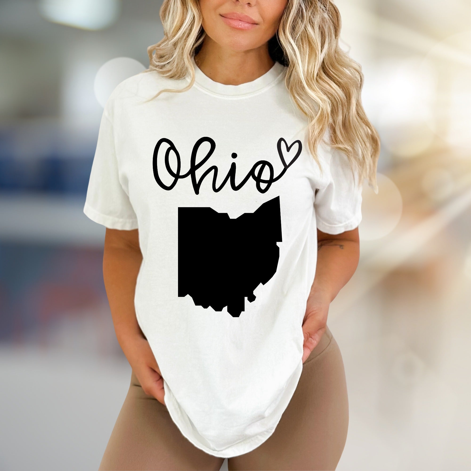 "Ohio" State Map Graphic Tee, a Hometown Love Pick for Residents & Fans