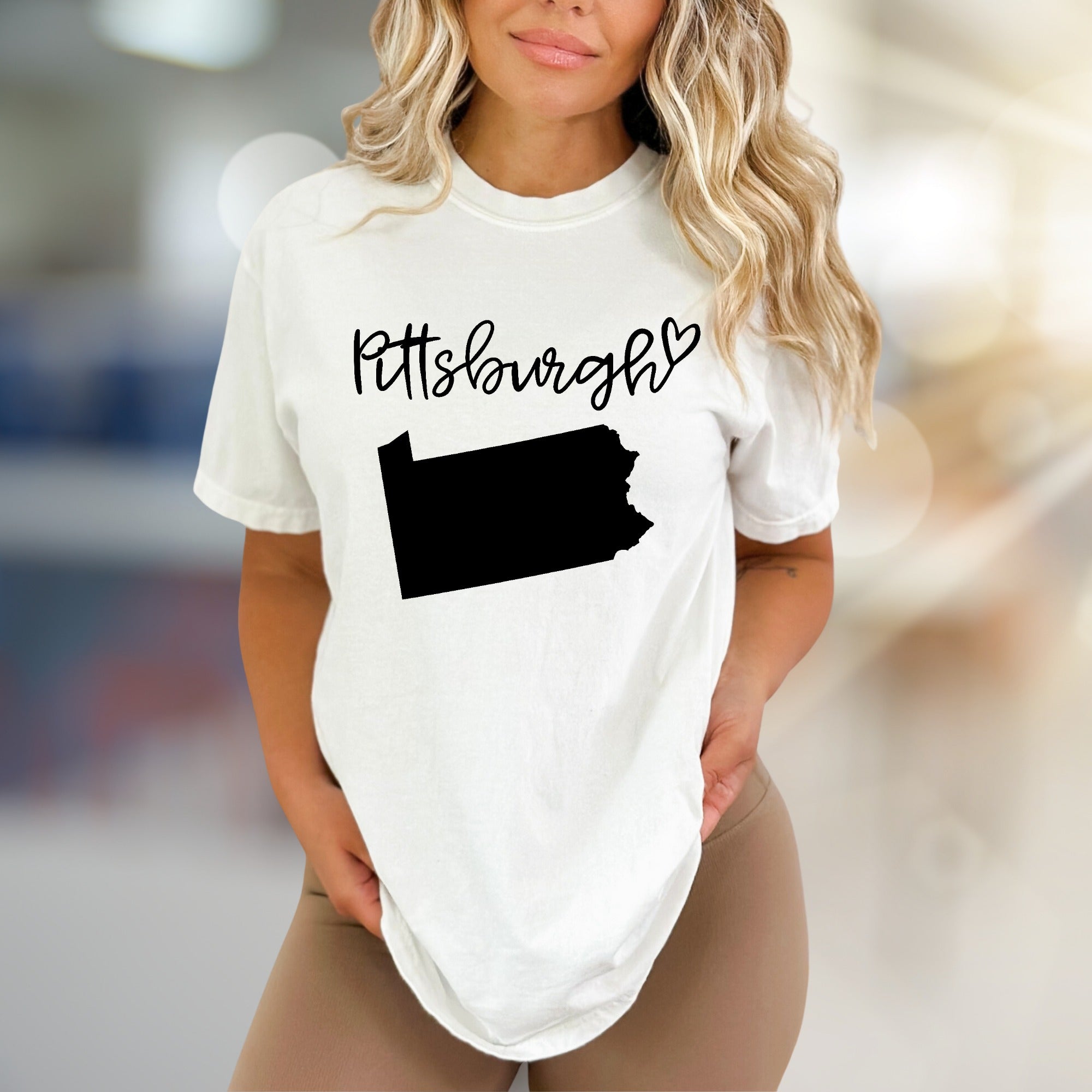 "Pittsburgh" State Map Graphic Tee, a Local Love Pick for City Enthusiasts