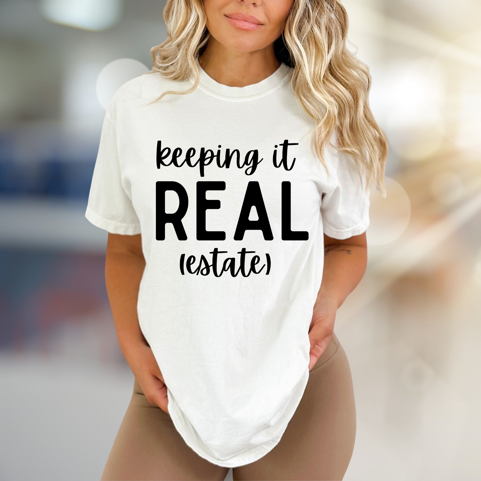 "keeping it REAL (estate)" Real Estate Graphic Tee, a Funny Industry Pick for Realtors