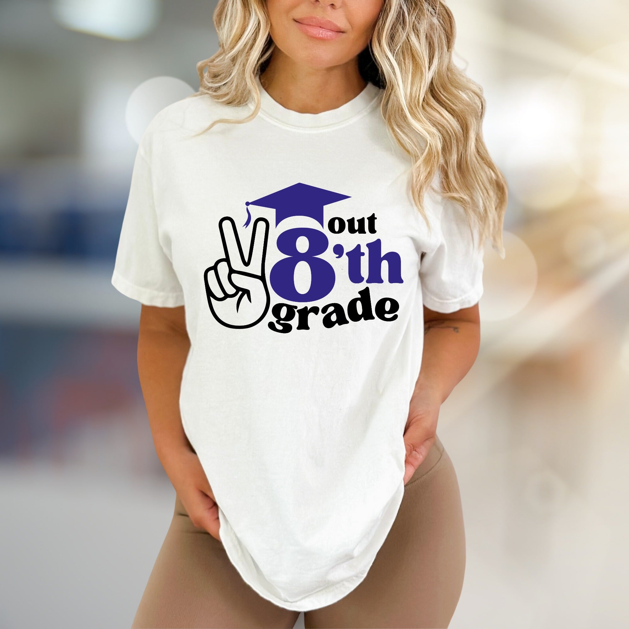 "Peace Out 8th Grade" Graduation Graphic Tee, a Celebration Pick for Students
