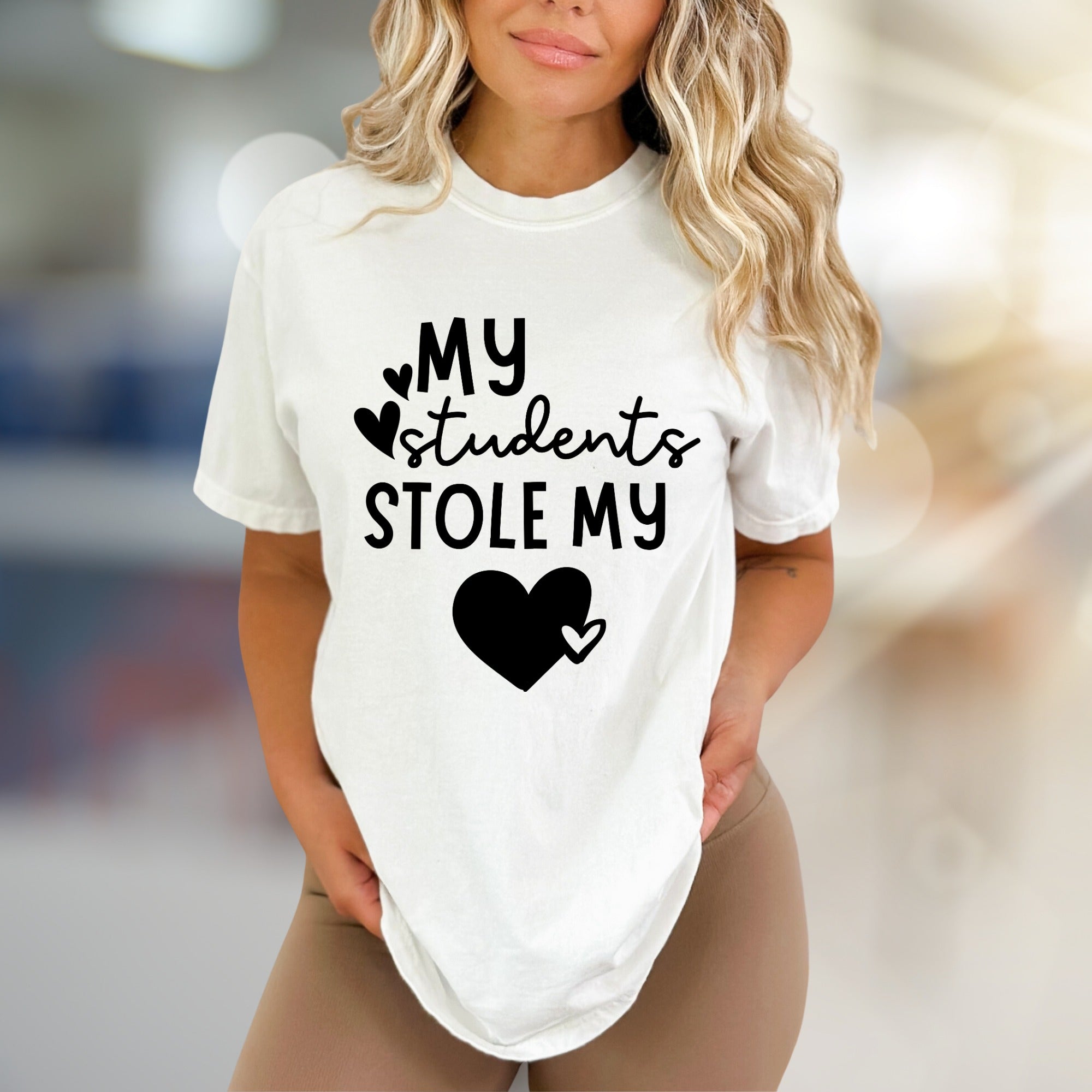 "MY Students Stole My Heart" Teacher Appreciation Graphic Tee, a Delightful School Day Pick for Educators