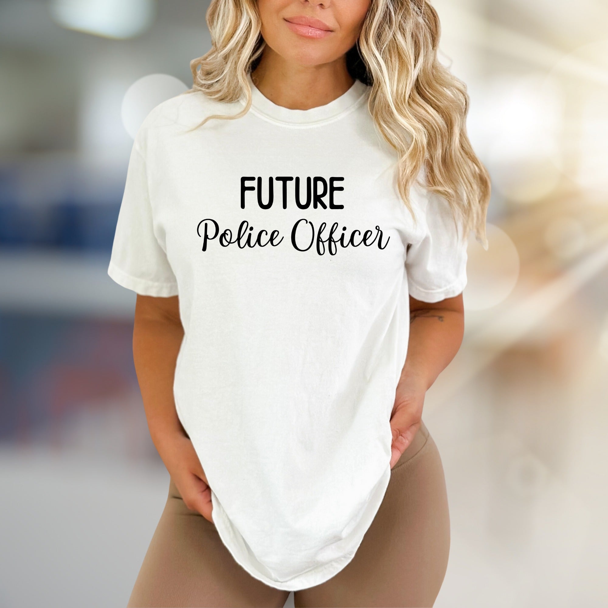 "Future Police Officer" Career Goal Graphic Tee, an Aspiring Hero's Pick for Everyday Wear