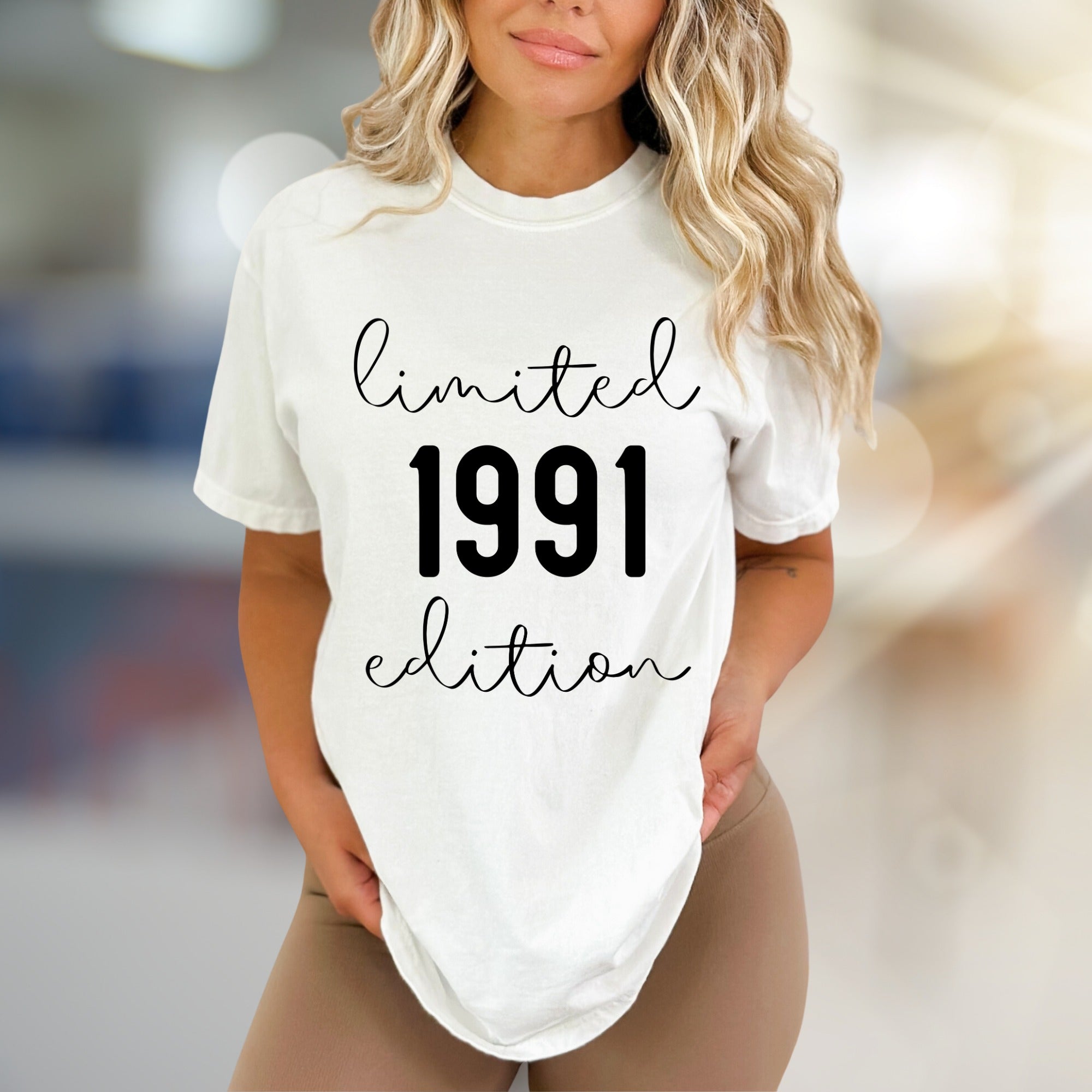 "limited 1991 edition" Birthday Graphic Tee, a Nostalgic Pick for Milestone Celebrations