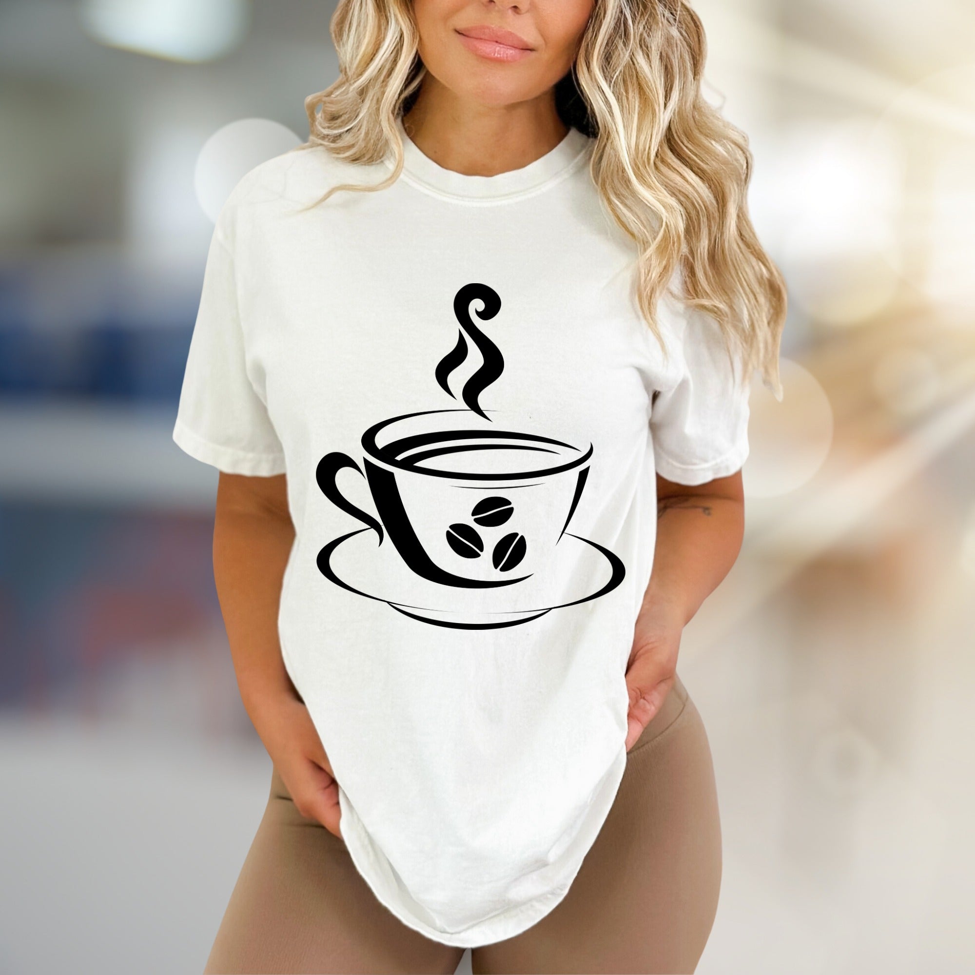 Steaming Coffee Cup Graphic Tee, a Barista Core Pick for Coffee Lovers