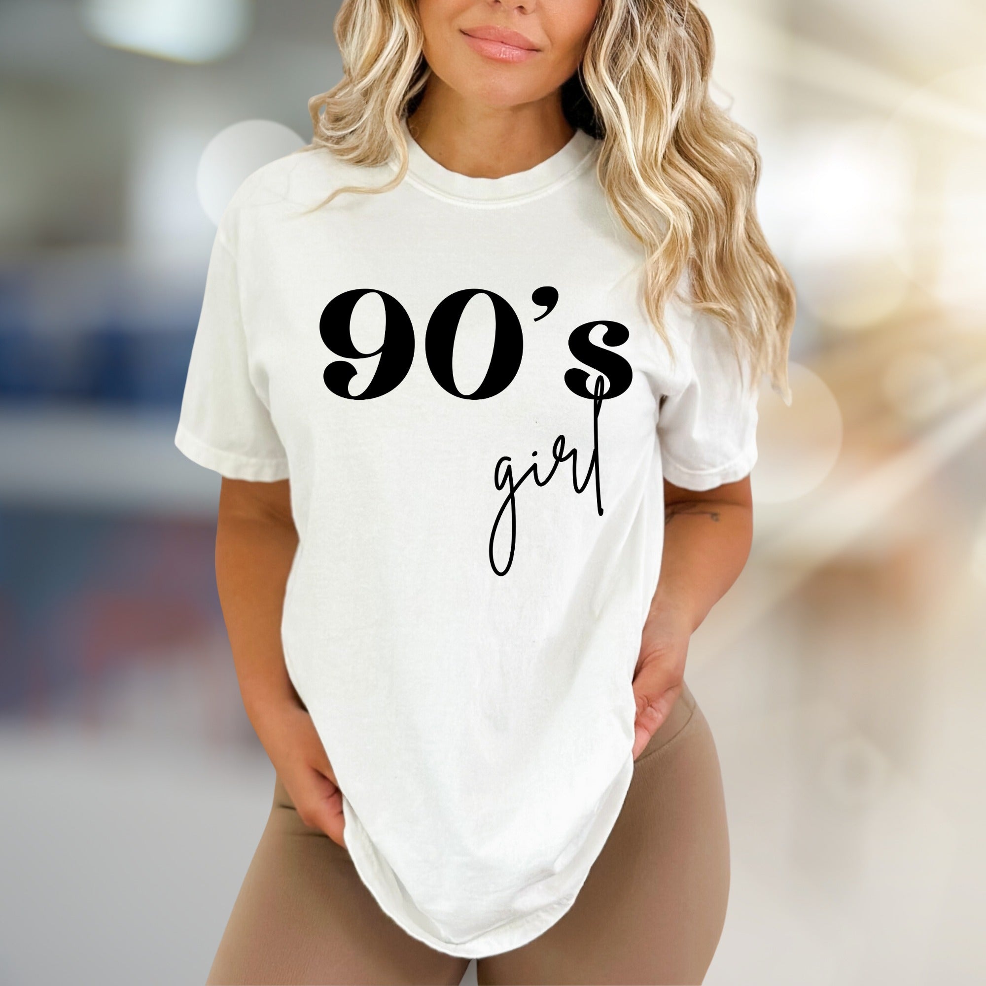 "90's girl" Retro Graphic Tee, a Nostalgic Pick for Style Enthusiasts