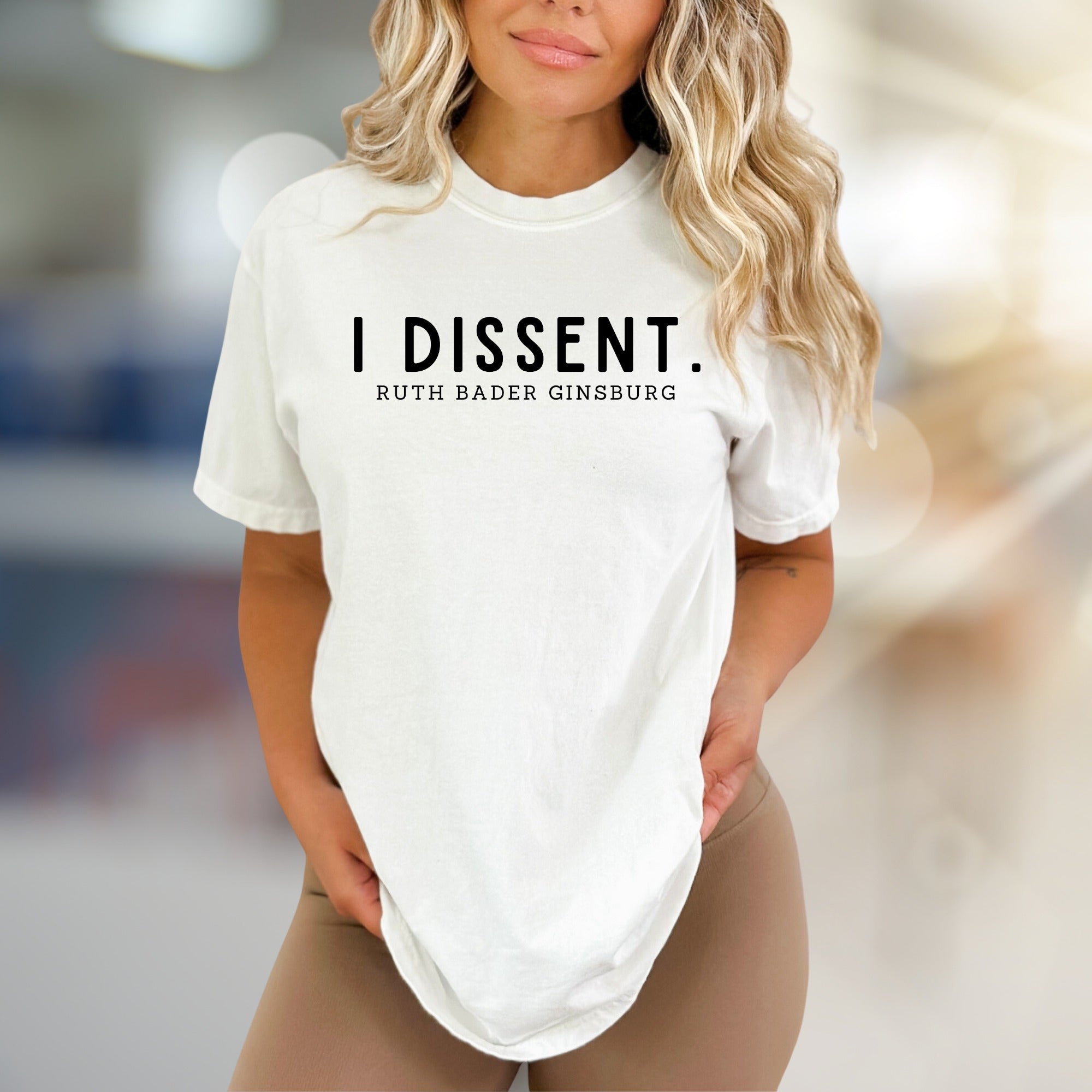 "I DISSENT. RUTH BADER GINSBURG" Feminist Graphic Tee, a Strong Statement for Activists
