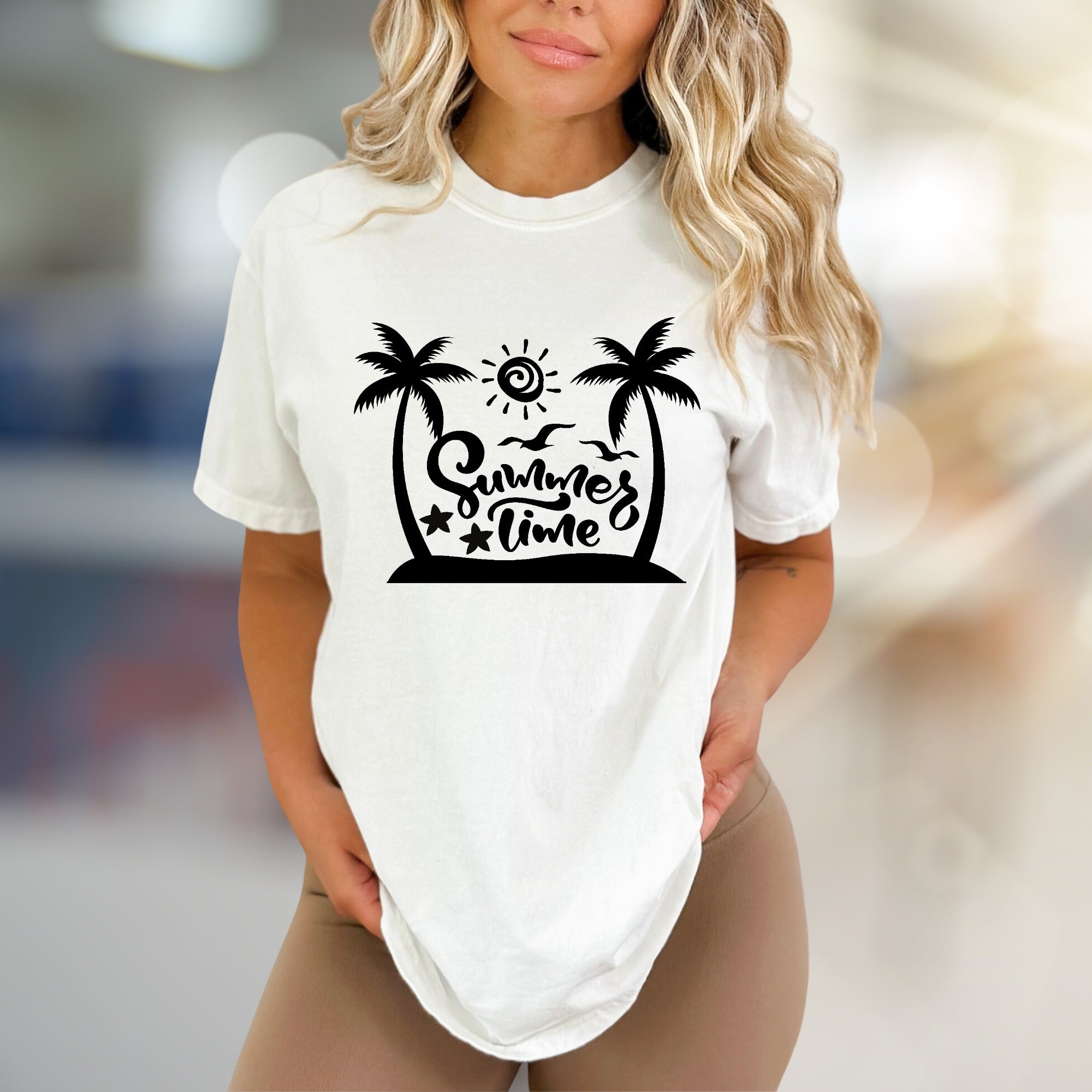 "Summer Time" Tropical Beach Graphic Tee, a Vacation Vibe for Everyone