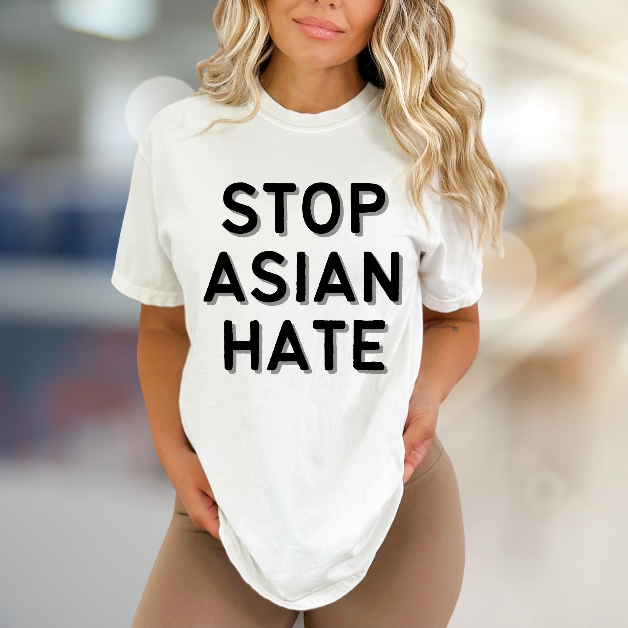 "STOP ASIAN HATE" Bold Statement Graphic Tee, a Stand for Unity for Activists