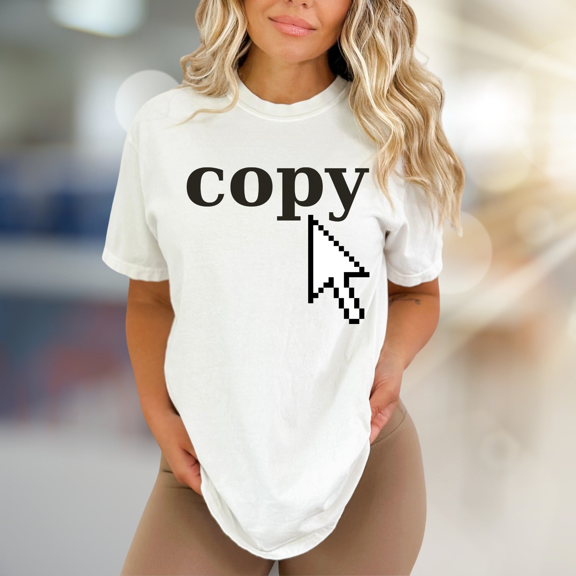 "Copy" Cursor Clicker Graphic Tee, a Tech Culture Pick for Developers