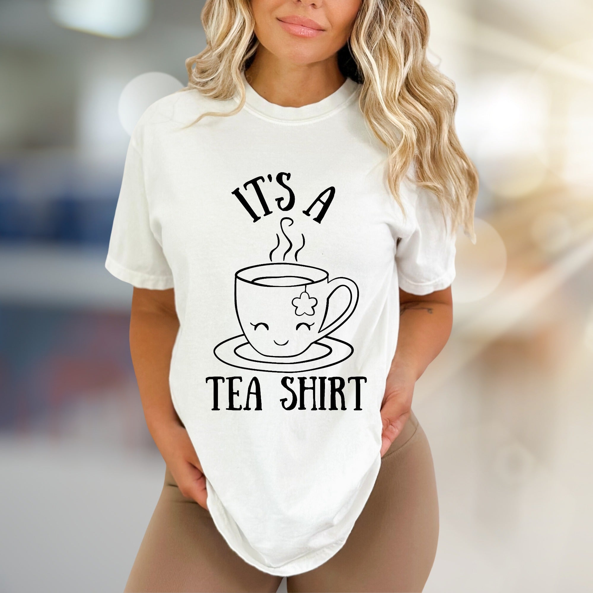"It's a Tea Shirt" Whimsical Tea Cup Graphic Tee, a Cozy Pick for Tea Lovers