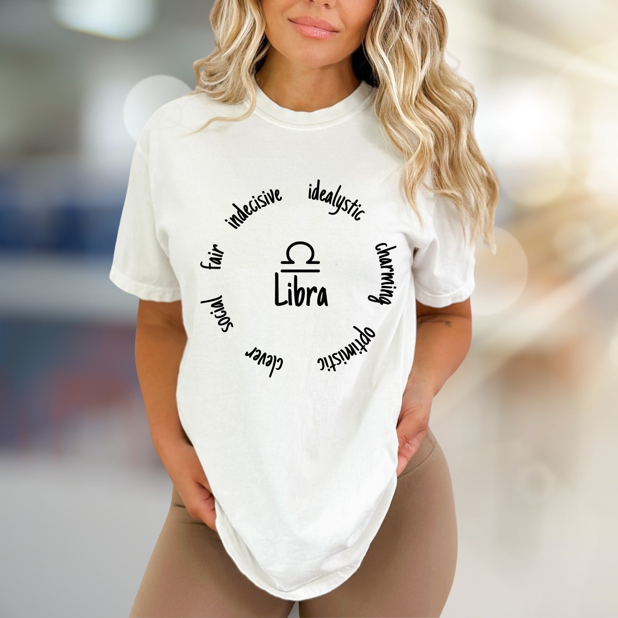"Libra" Zodiac Horoscope Graphic Tee, a Astrological Pick for Star Gazers