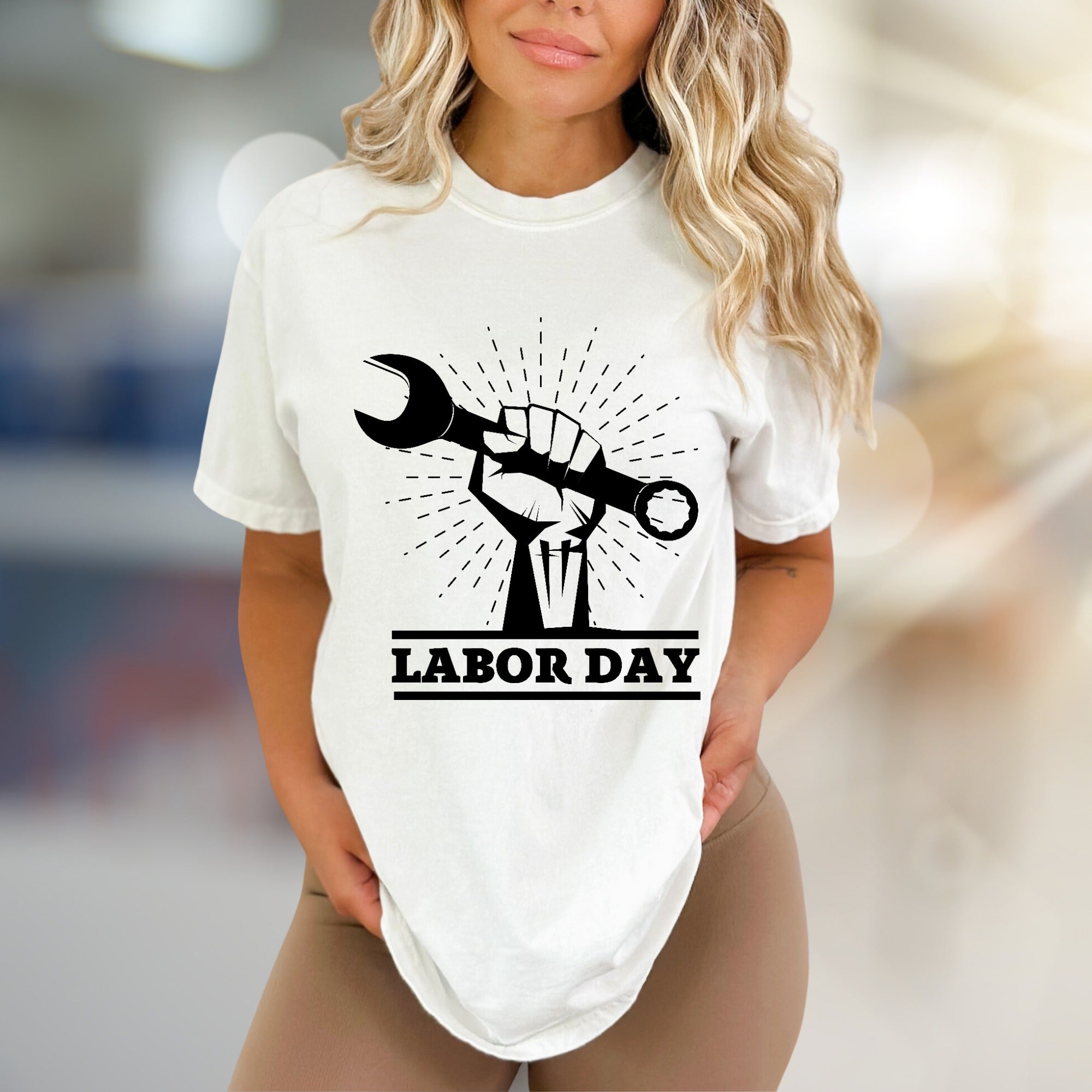 "Labor Day" Empowering Graphic Tee, a Celebration Pick for Hard Workers