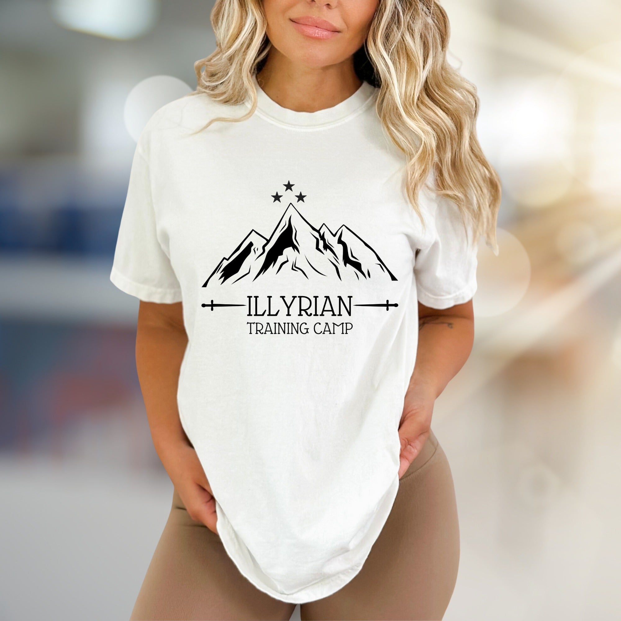 "Illyrian Training Camp" Mountain Peak Graphic Tee, a Fantasy Lover's Adventure Pick